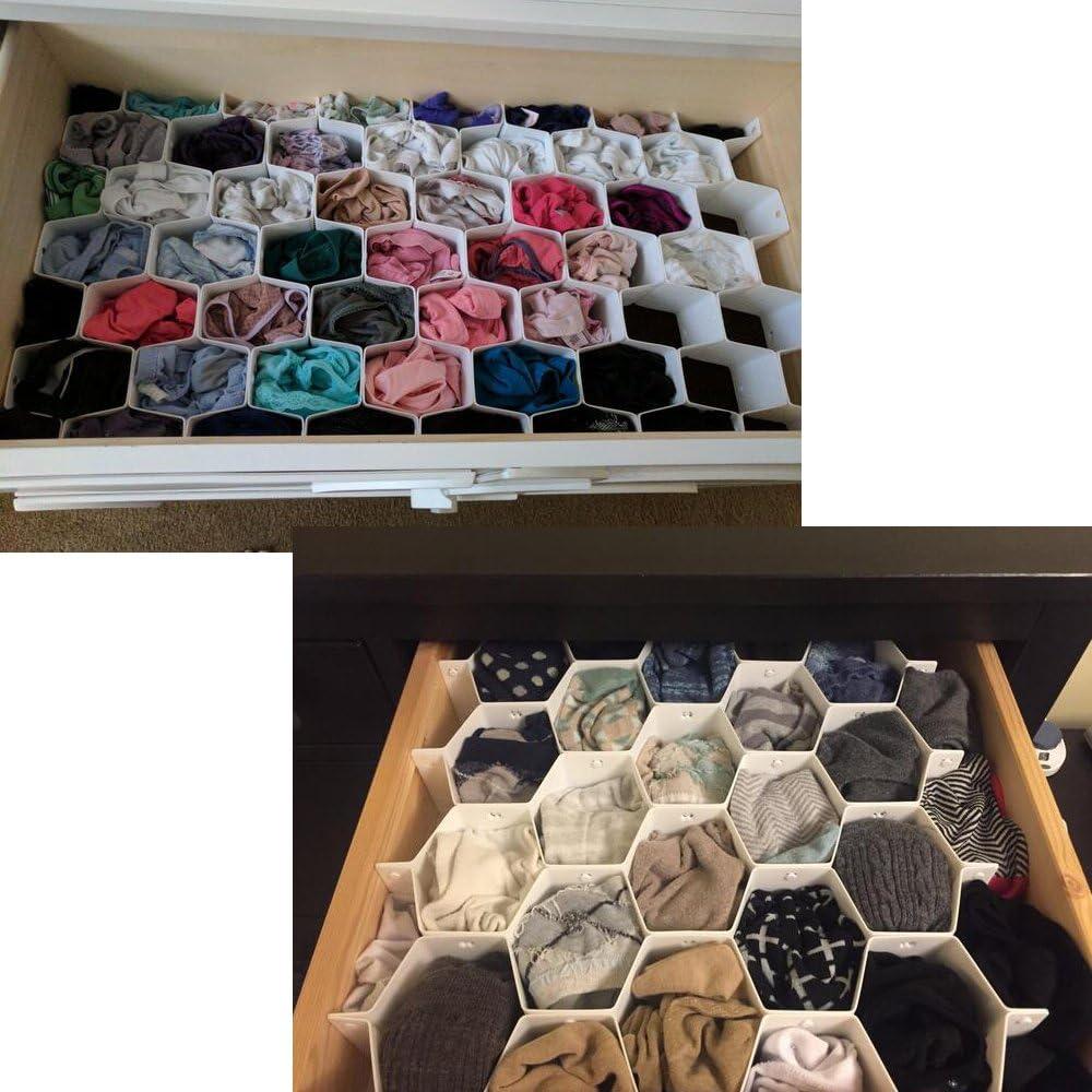 Organizador de Cajón Onerbuy 8 Piezas Hexagonal Blanco