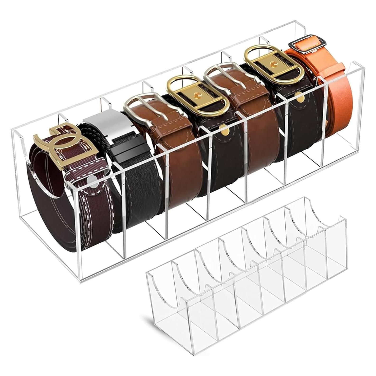 Organizador Acrílico JolyBay para Cinturones - 7 Compartimentos