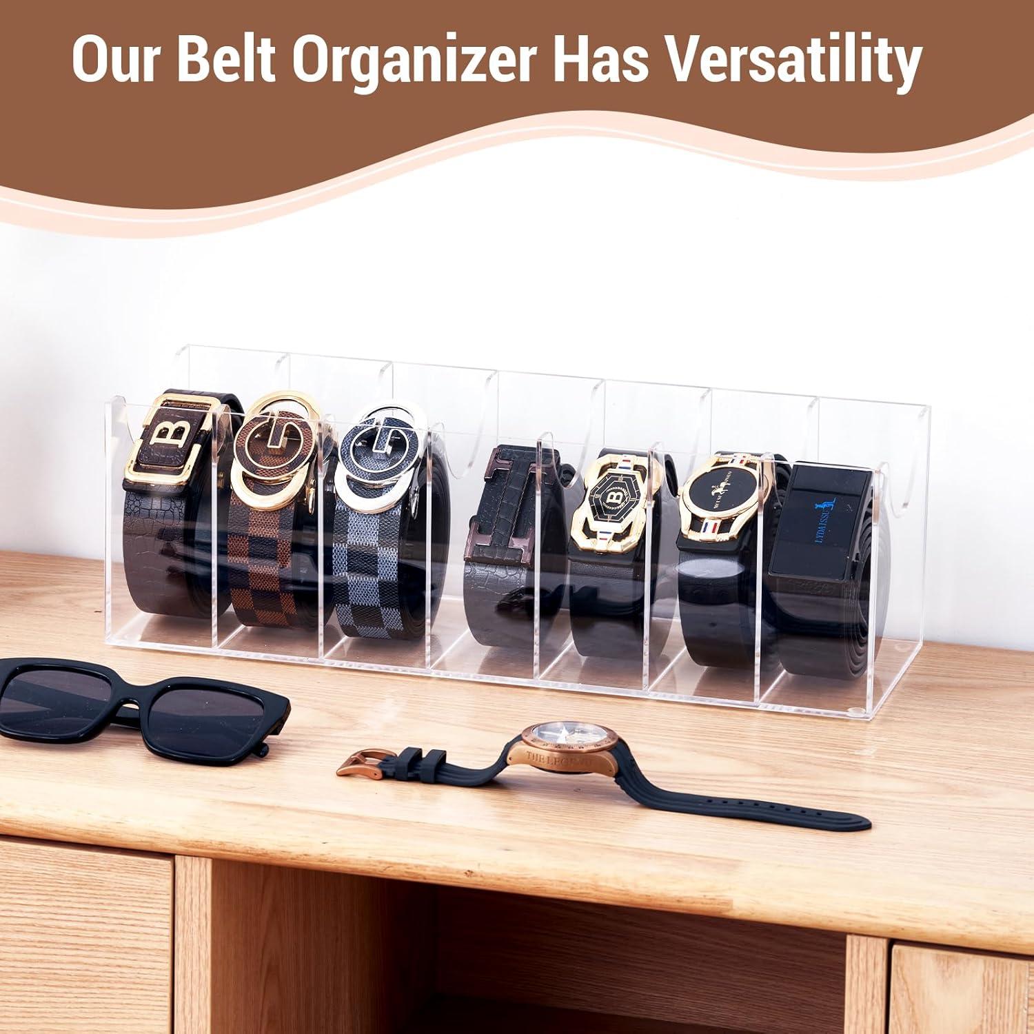 Organizador Acrílico JolyBay para Cinturones - 7 Compartimentos