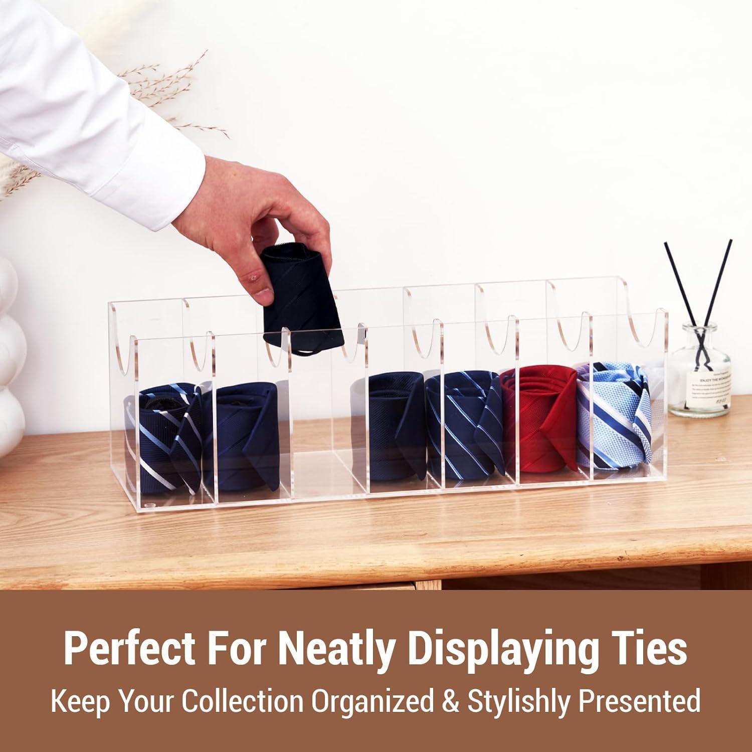 Organizador Acrílico JolyBay para Cinturones - 7 Compartimentos