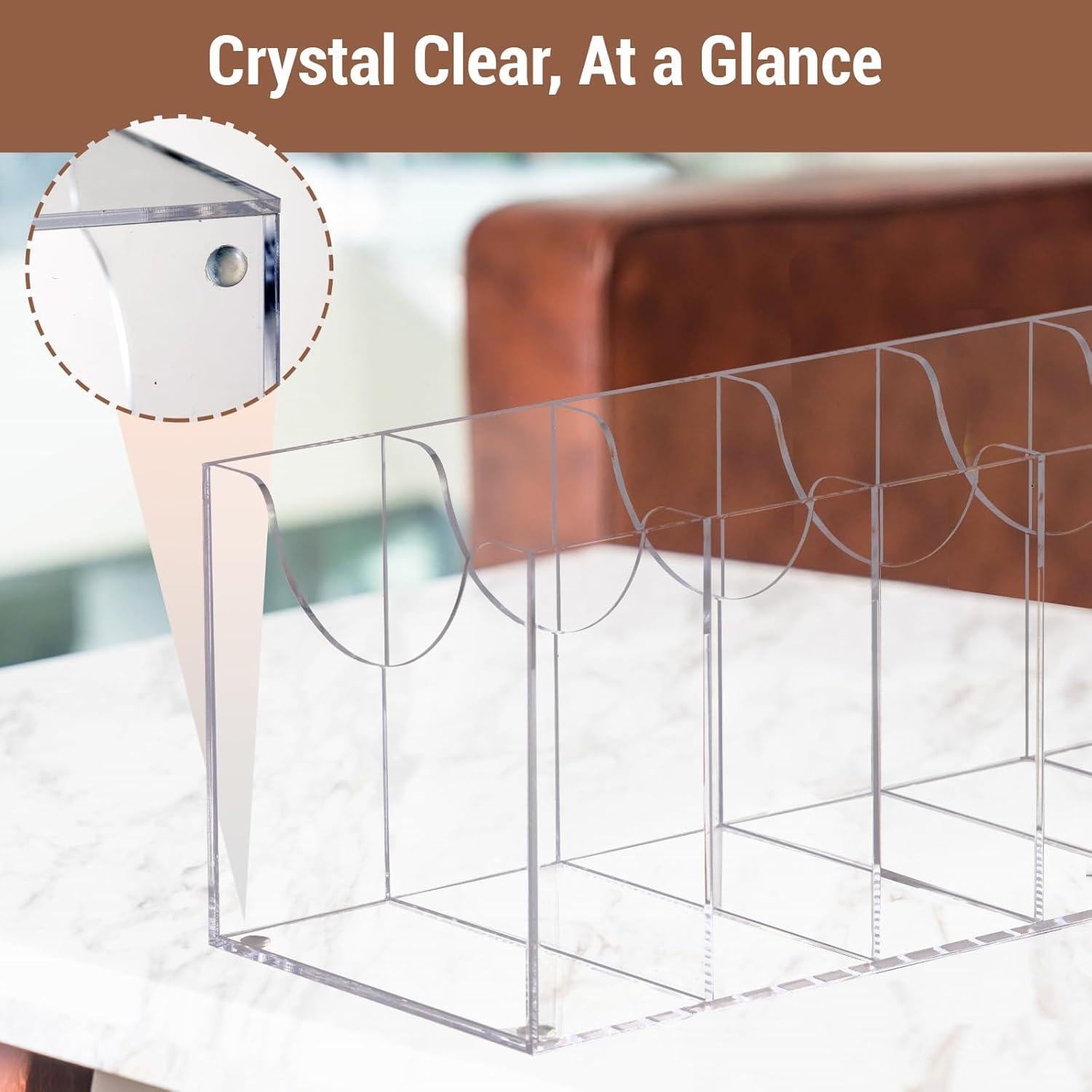 Organizador Acrílico JolyBay para Cinturones - 7 Compartimentos