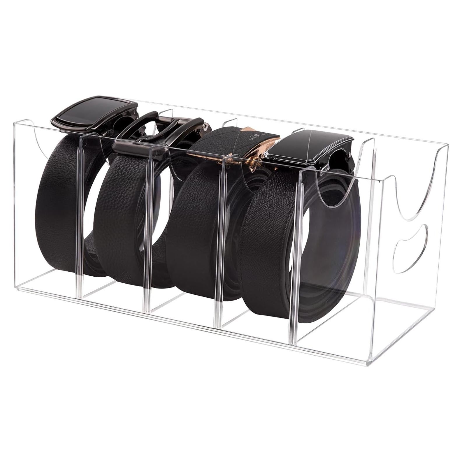 Organizador de Cinturones GRETJOB Acrílico Transparente 5 Compartimentos