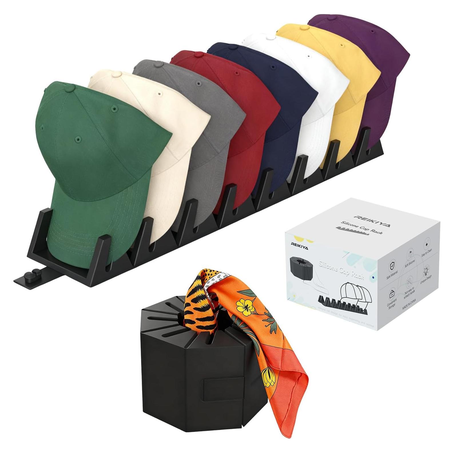 Organizador de Gorras REIKIYA Soporte de Silicona para 8 Gorras