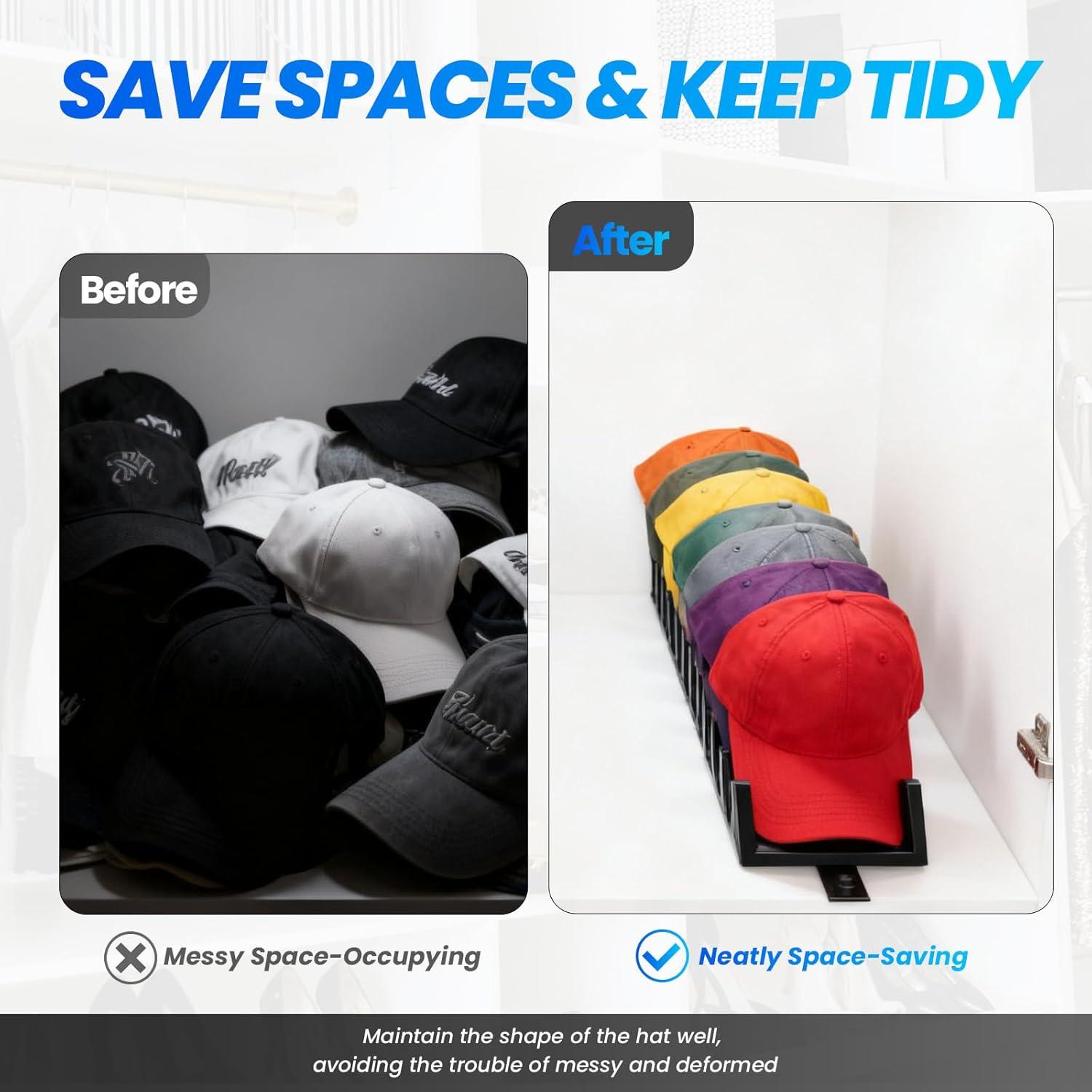 Organizador de Gorras REIKIYA Soporte de Silicona para 8 Gorras