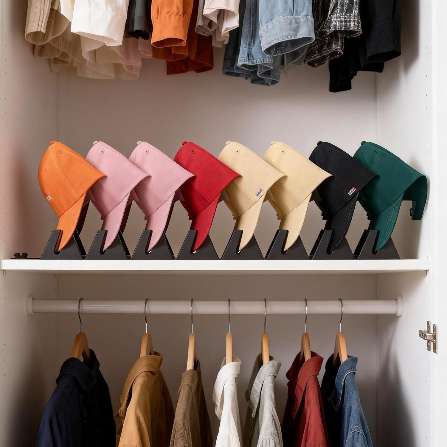 Organizador de Gorras REIKIYA Soporte de Silicona para 8 Gorras