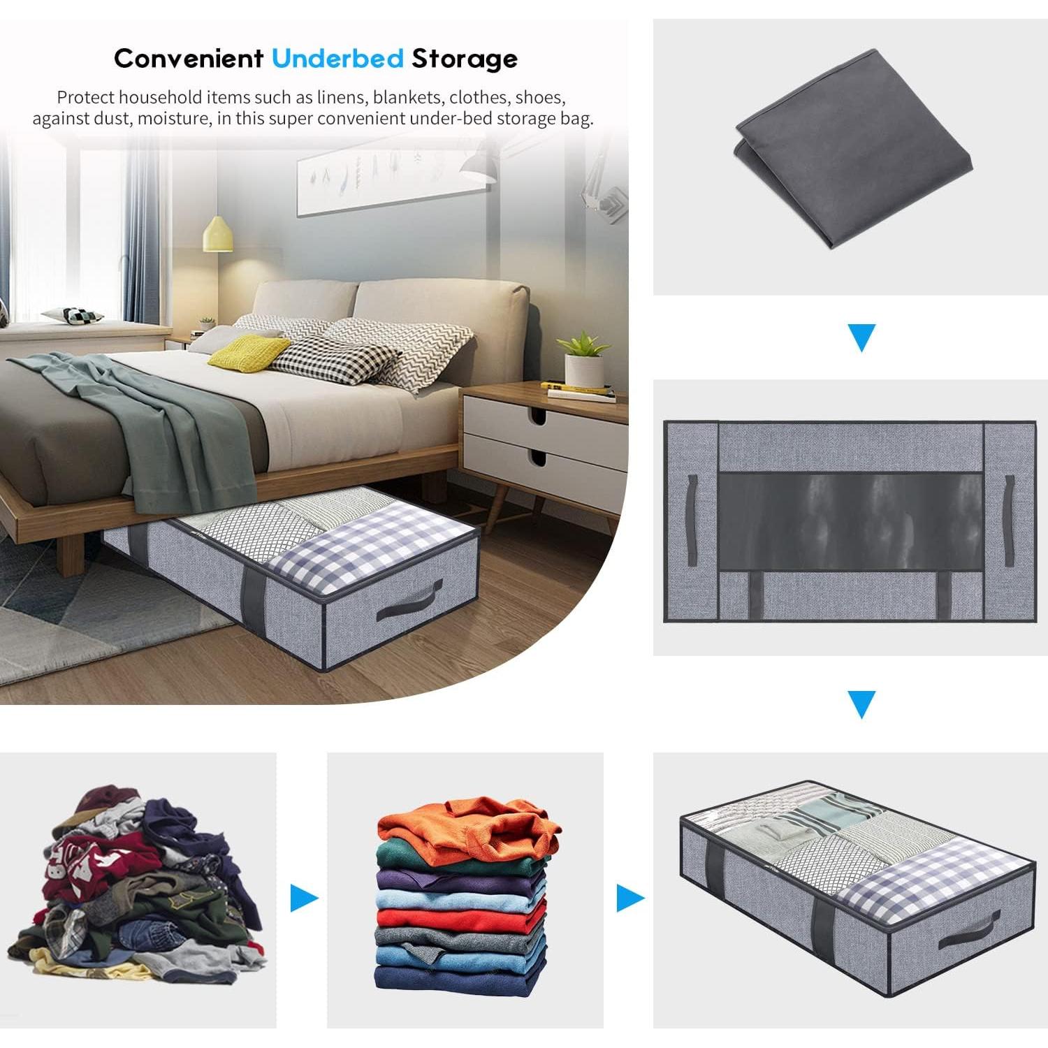 Bolsas de Almacenamiento Plegables Onlyeasy 100x50x15 cm 2 Pzas