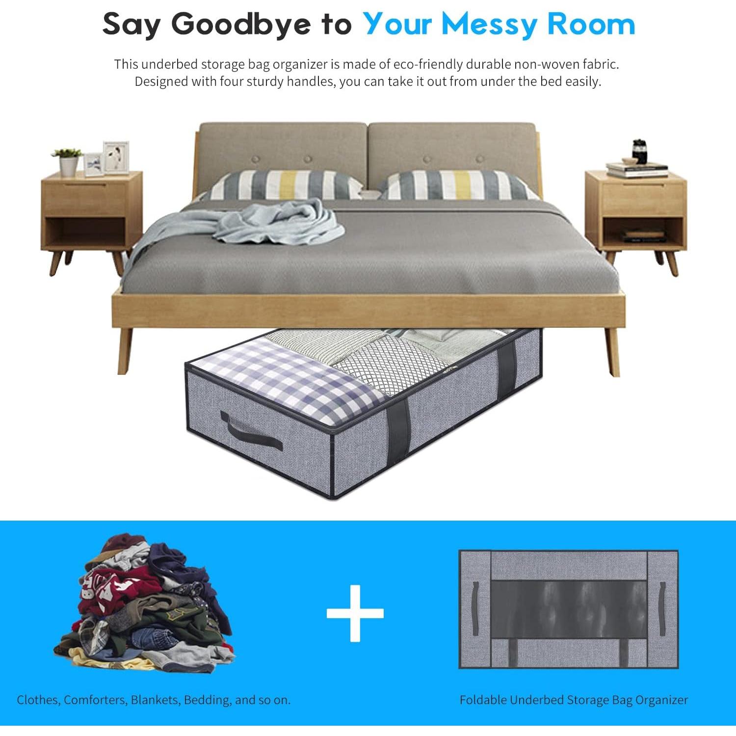 Bolsas de Almacenamiento Plegables Onlyeasy 100x50x15 cm 2 Pzas