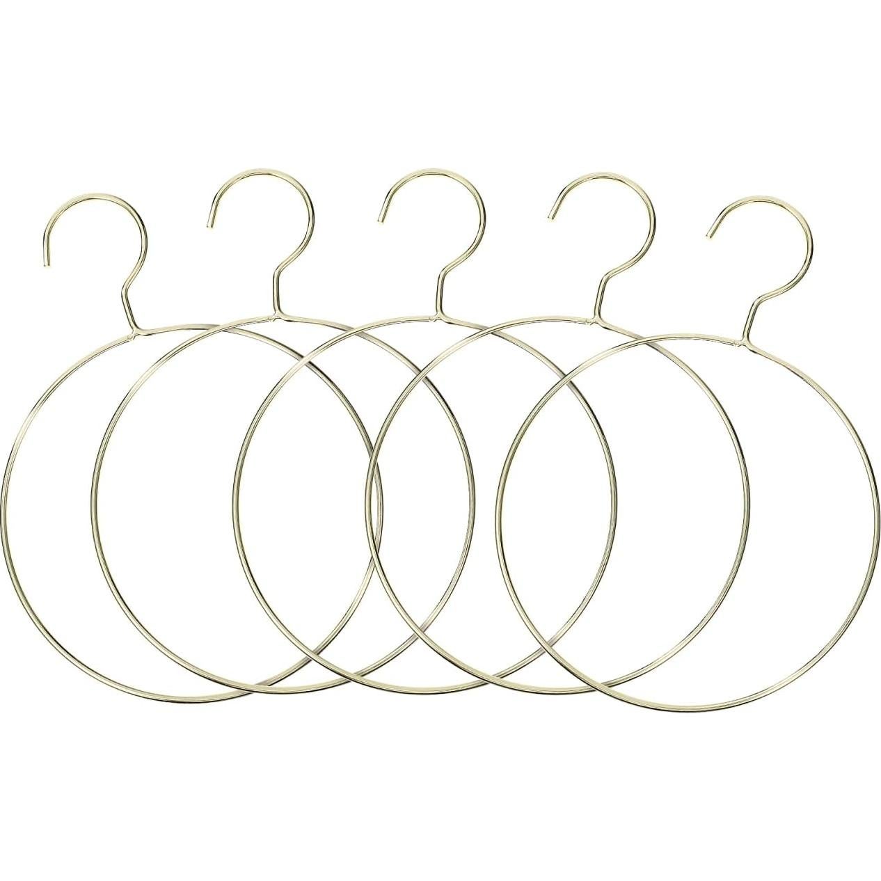 Organizador de Bufandas StoBaza - Paquete de 5 - Metal Dorado