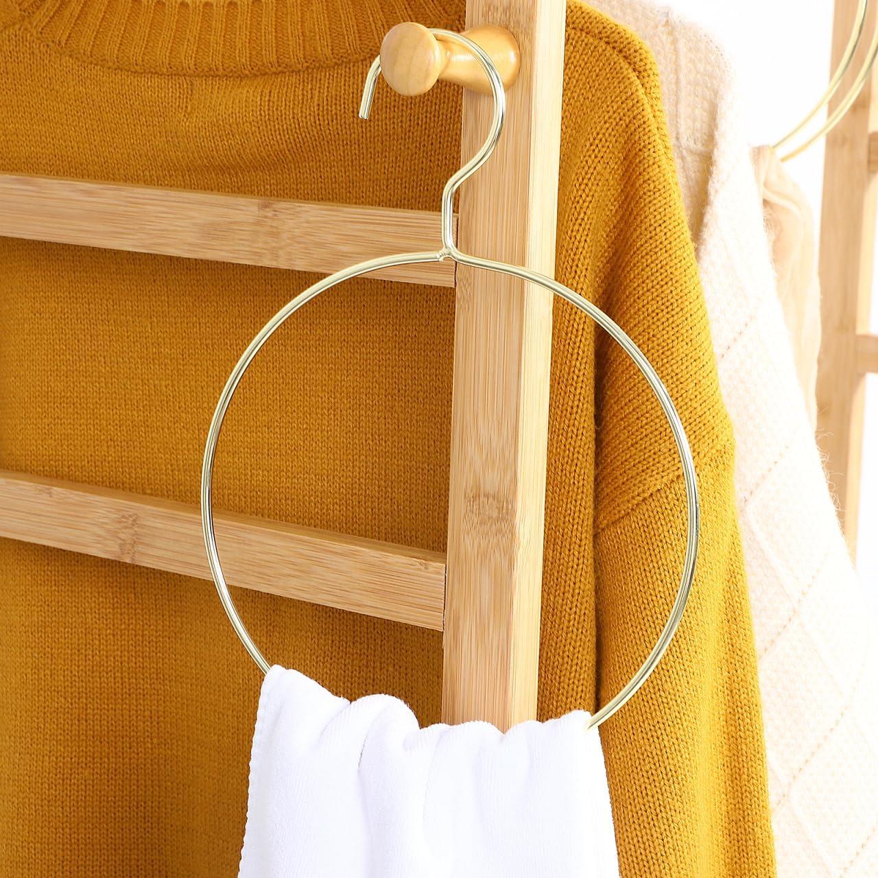 Organizador de Bufandas StoBaza - Paquete de 5 - Metal Dorado