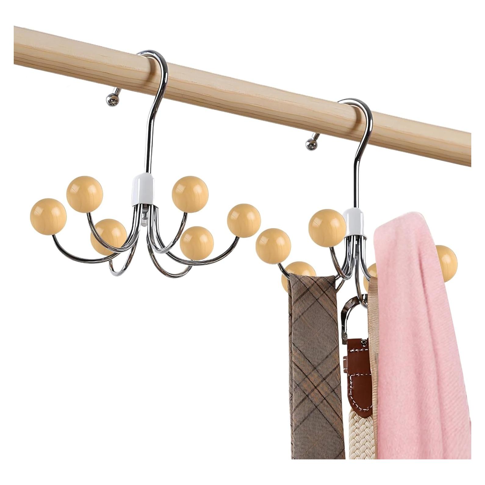 Perchas para Sudaderas CENELO 2 PCS con Gancho Giratorio 360°