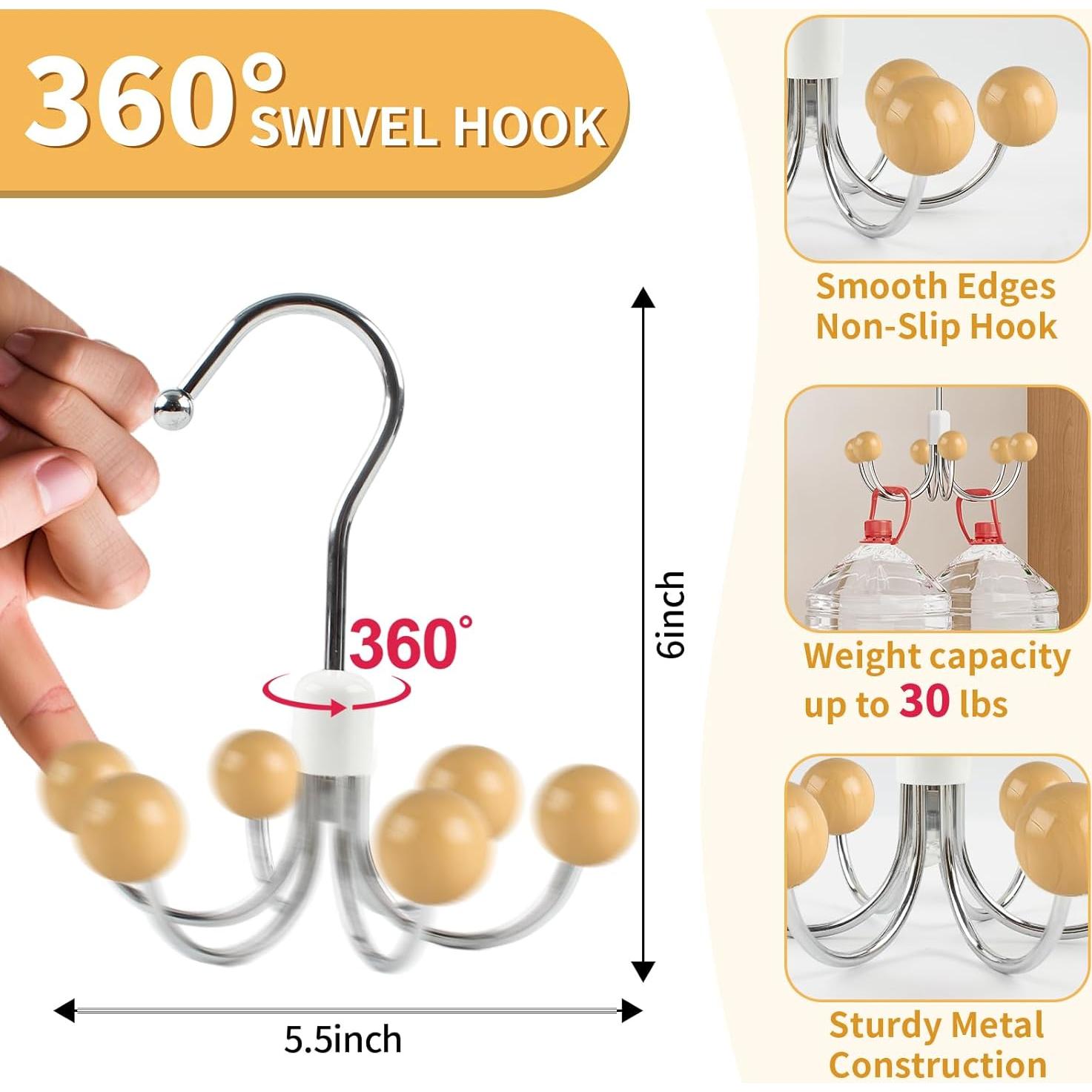 Perchas para Sudaderas CENELO 2 PCS con Gancho Giratorio 360°