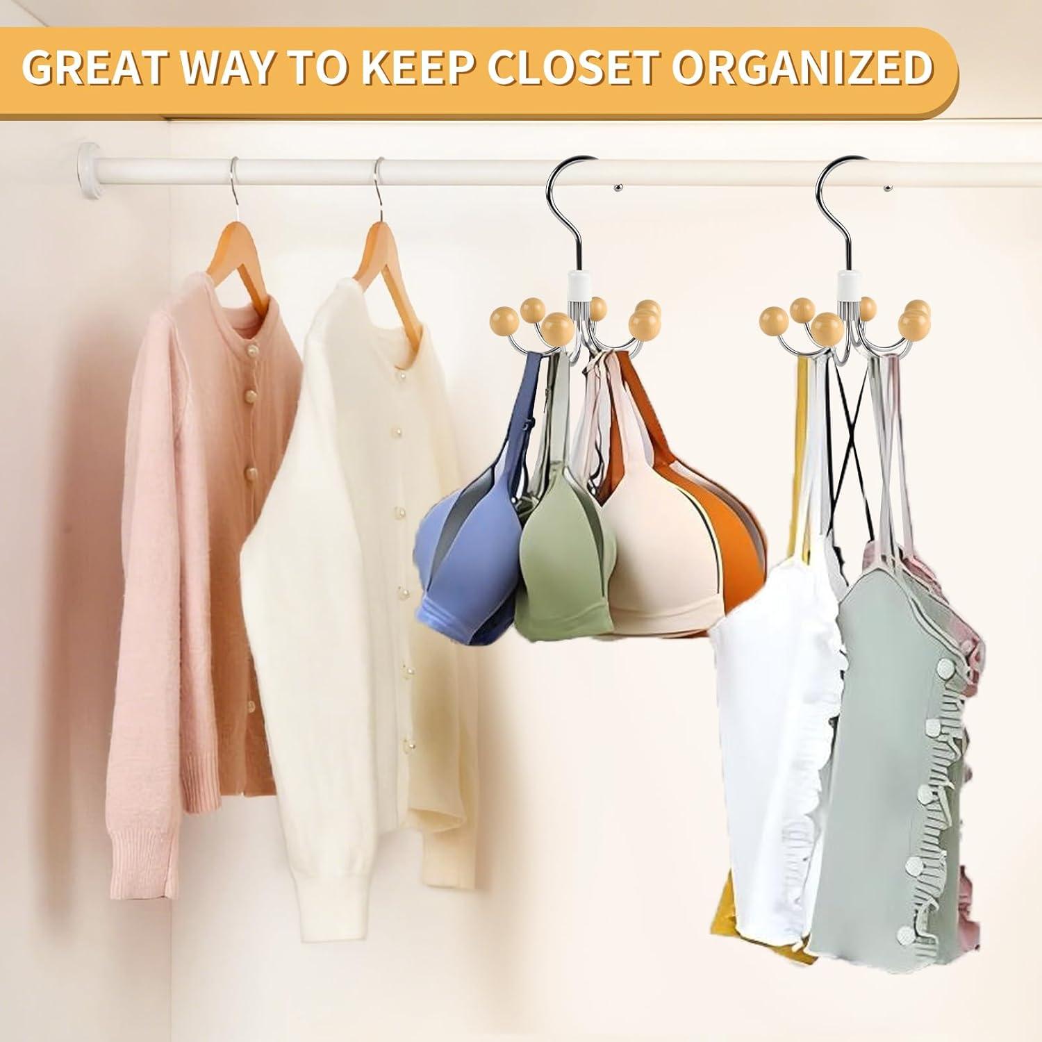 Perchas para Sudaderas CENELO 2 PCS con Gancho Giratorio 360°