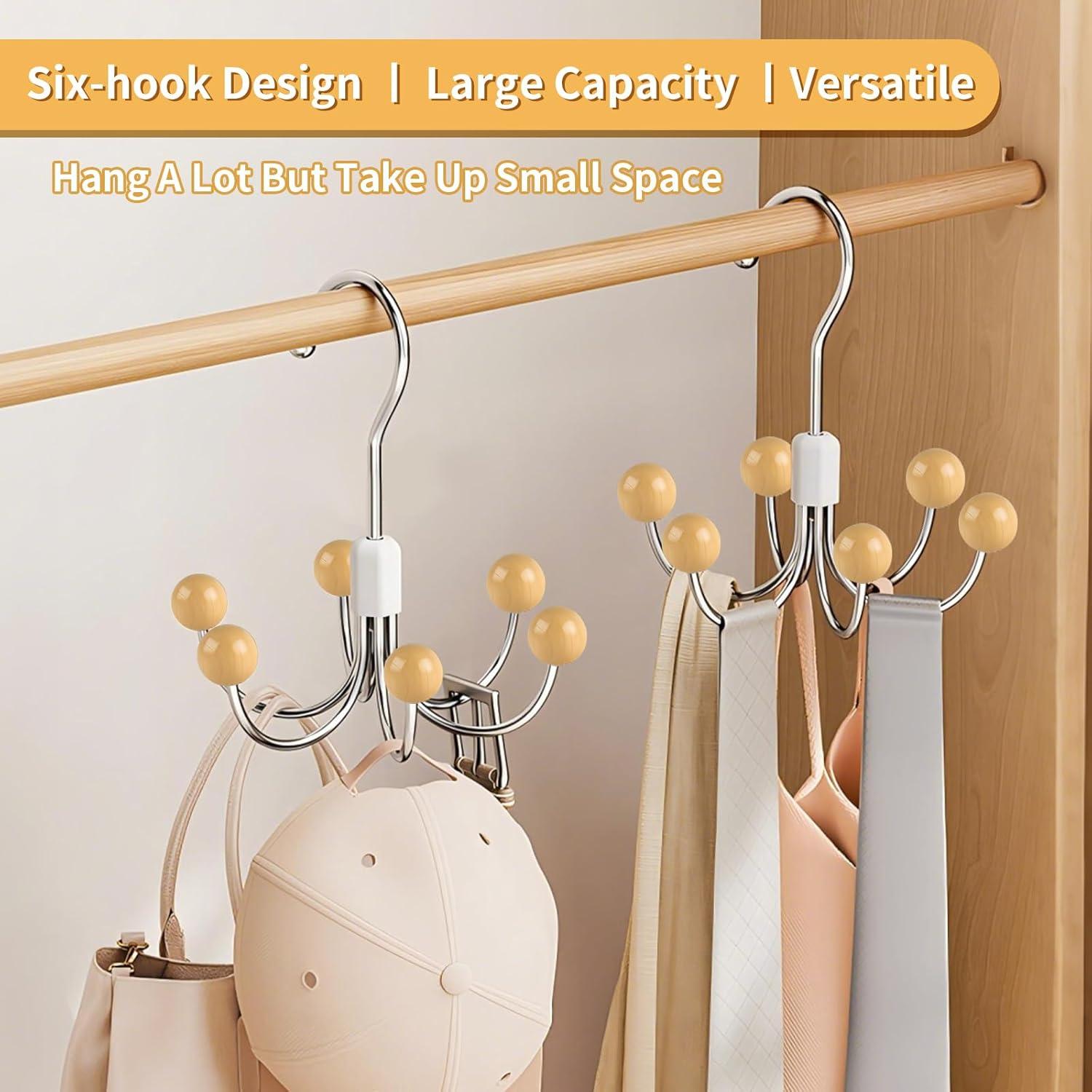 Perchas para Sudaderas CENELO 2 PCS con Gancho Giratorio 360°