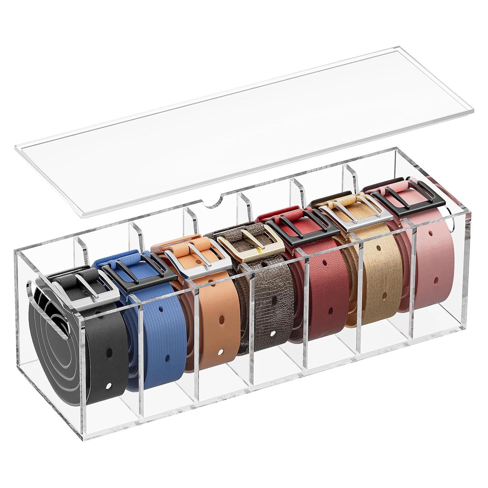 Organizador de Cinturones YUNEASELF Acrílico 7 Compartimentos
