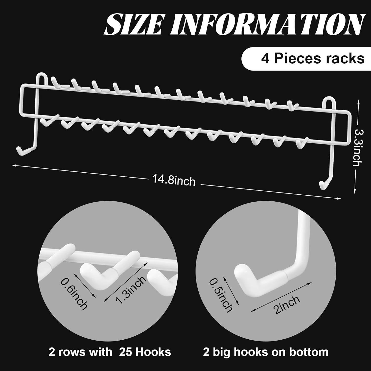 Organizador de Perchas para Corbatas y Cinturones Gisafai - 4 Piezas