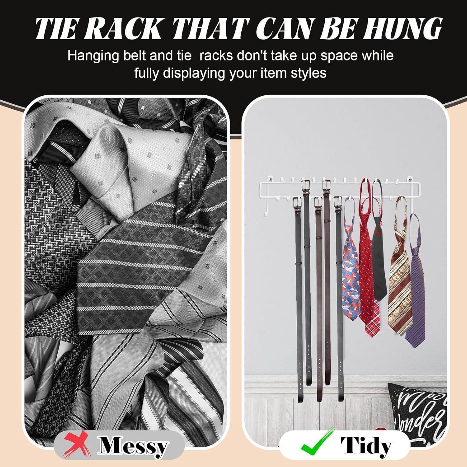 Organizador de Perchas para Corbatas y Cinturones Gisafai - 4 Piezas