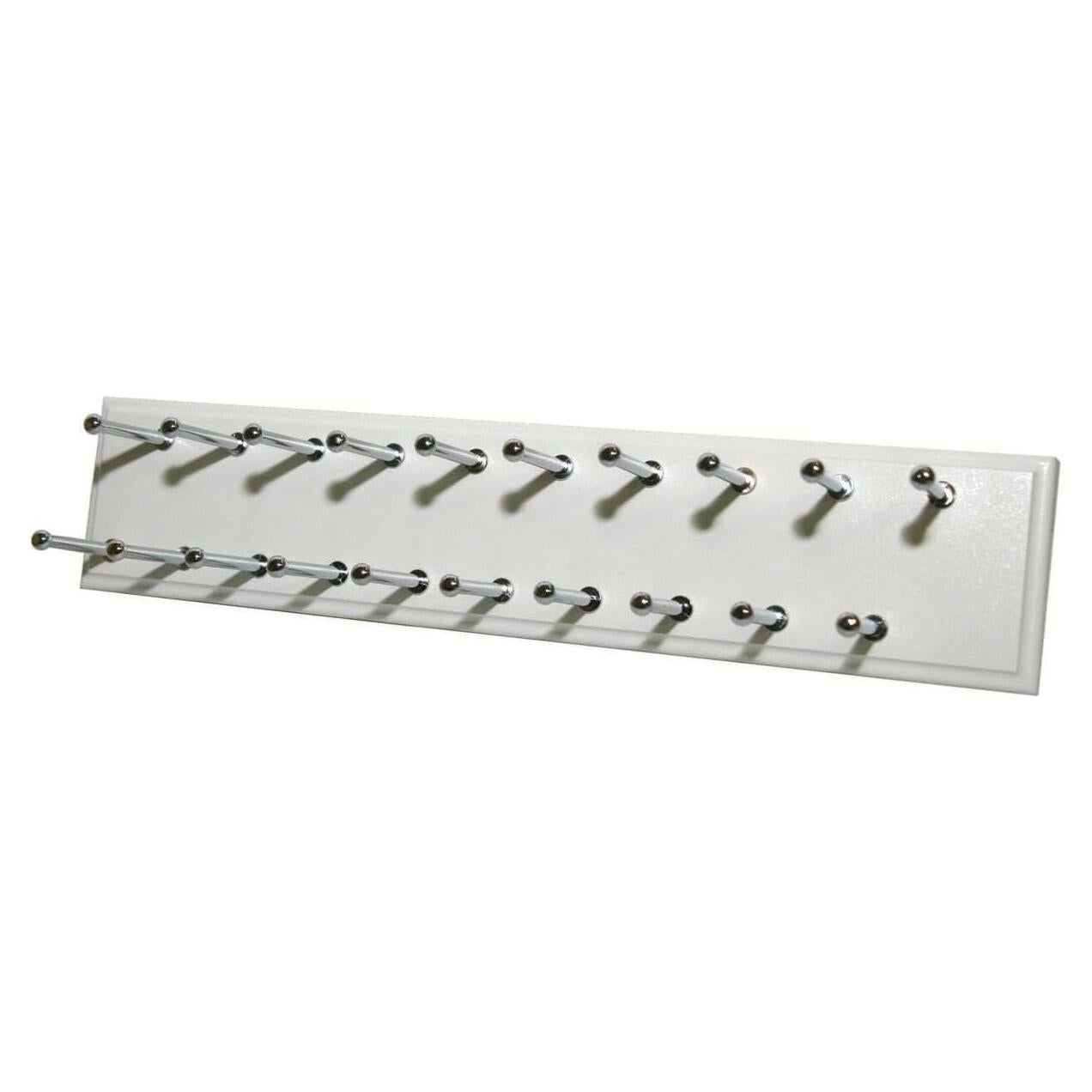 Soporte deslizante para corbatas Easy Track RA1200, 20 ganchos, blanco
