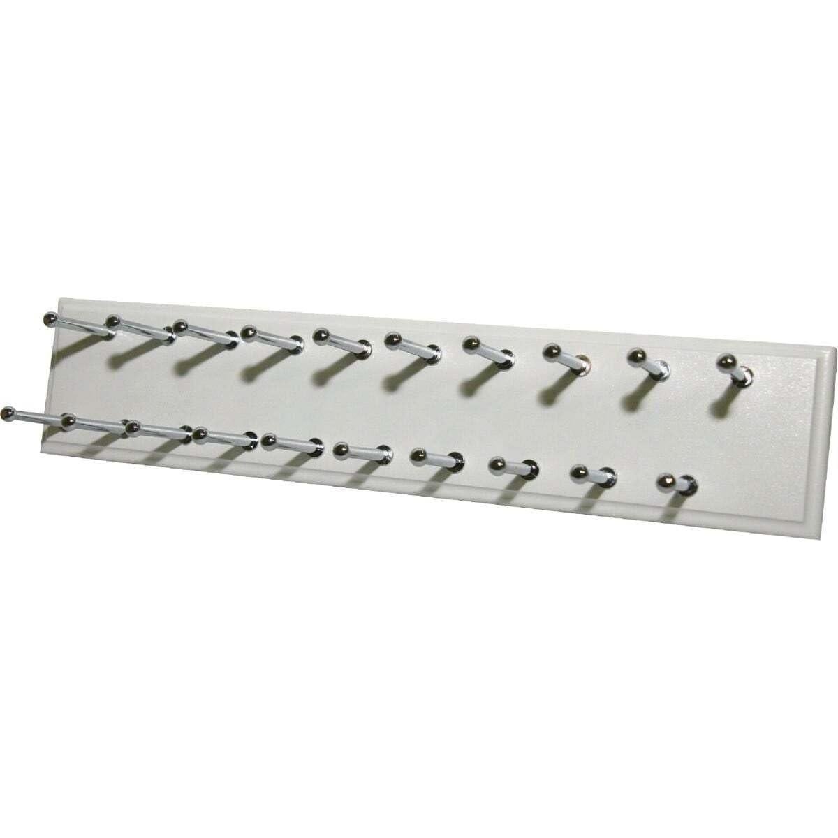 Soporte deslizante para corbatas Easy Track RA1200, 20 ganchos, blanco