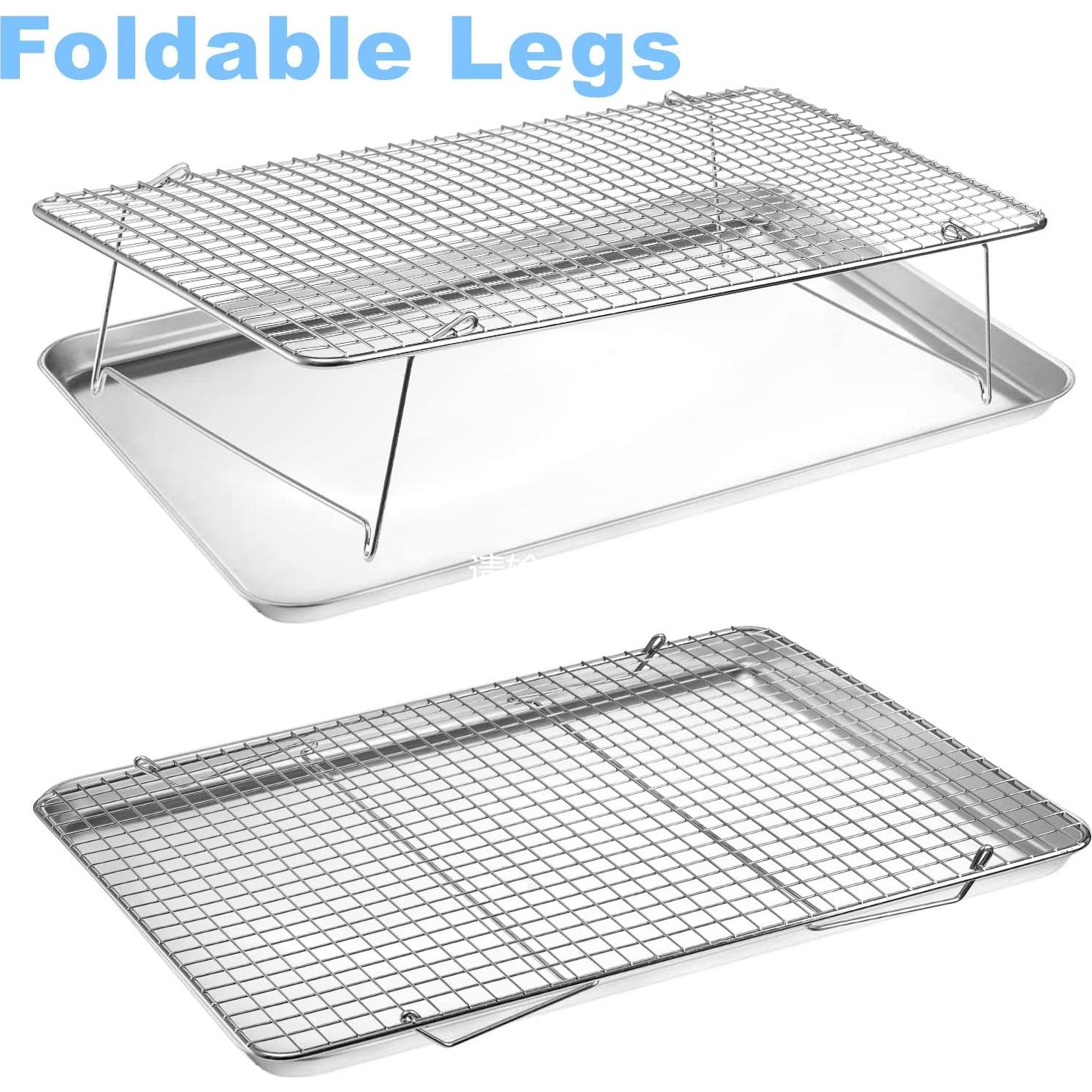 Estante de Enfriamiento Apilable Tebery Acero Inoxidable 3 Niveles