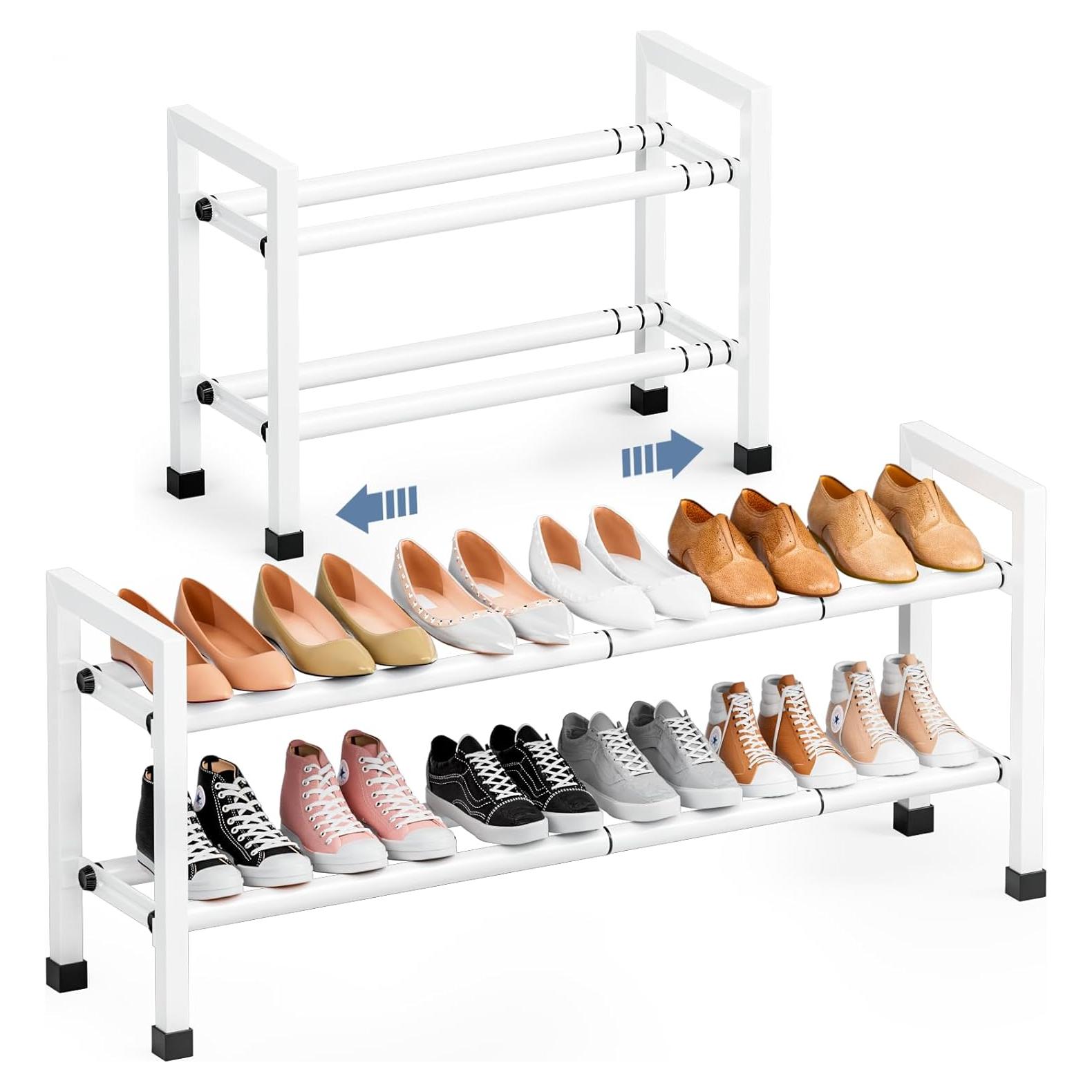 Estante Expandible para Zapatos Mavivegue 2 Niveles Blanco