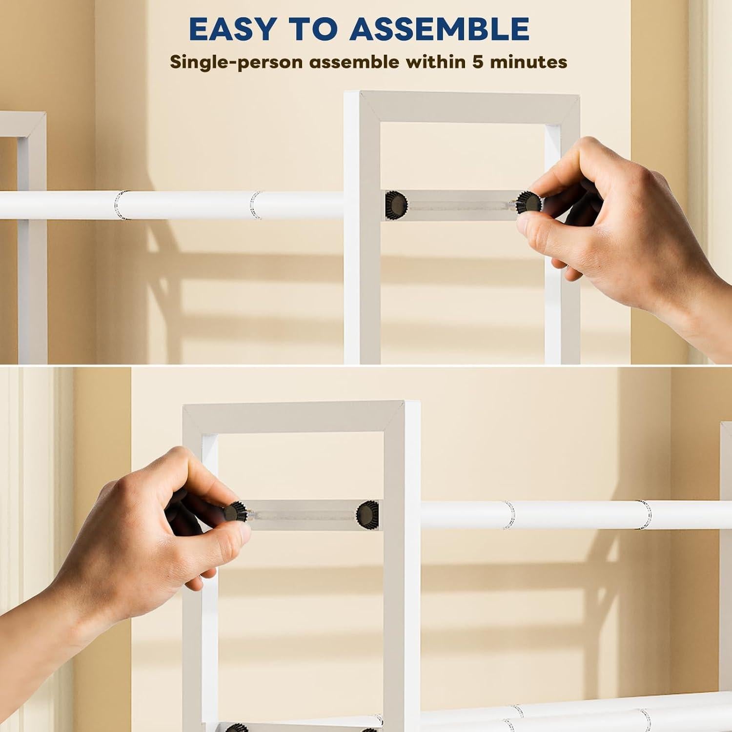 Estante Expandible para Zapatos Mavivegue 2 Niveles Blanco