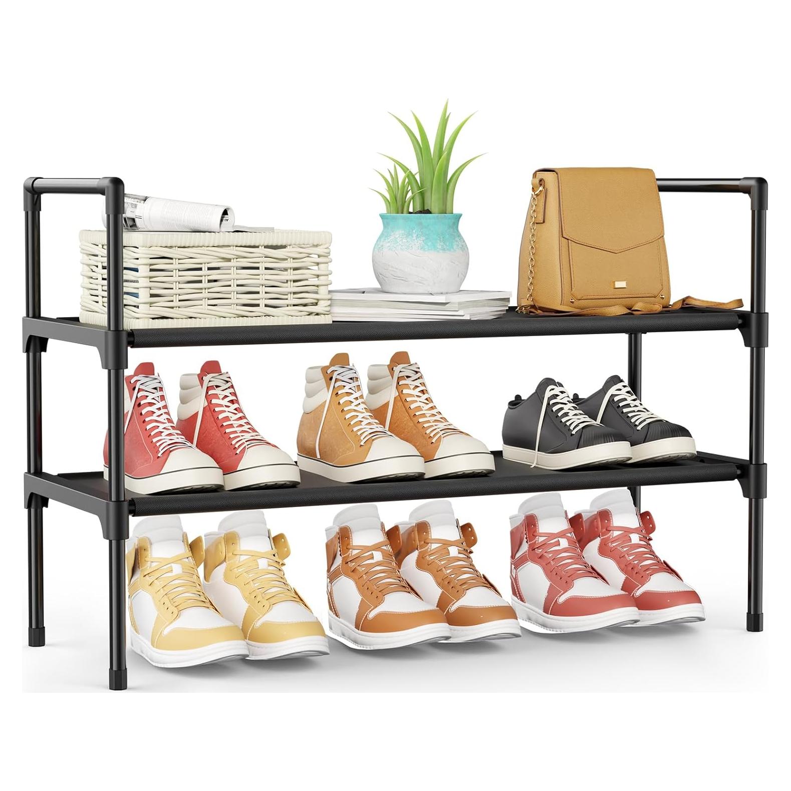 Zapatero Kitsure 2 Niveles Negro - Organizador de Calzado 70.1x30x53.1 cm