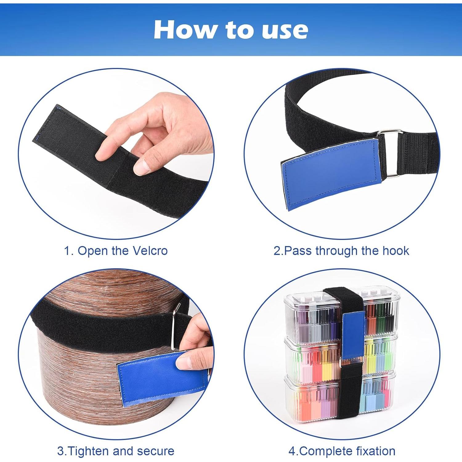 Correas de Sujeción Multipropósito PIHIL 83.82 cm Azul - Paquete de 4