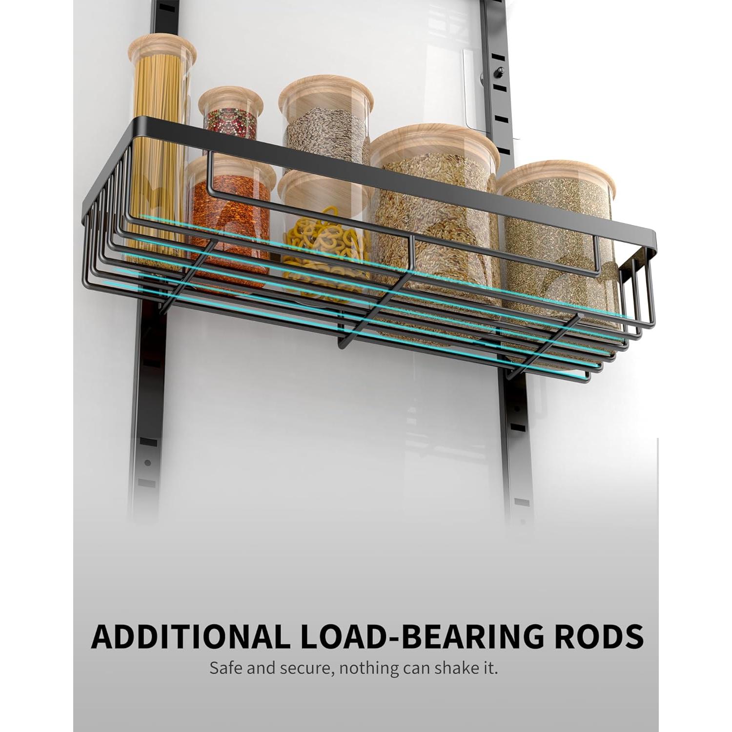 Organizador de Despensa Moforoco 9 Niveles Negro 1.88 m