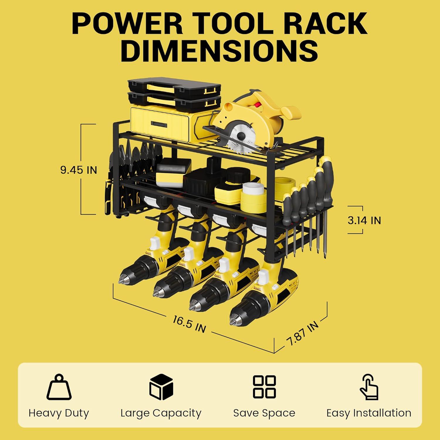 Estante Metálico de Pared HomeCurated 3 Niveles 81.65kg