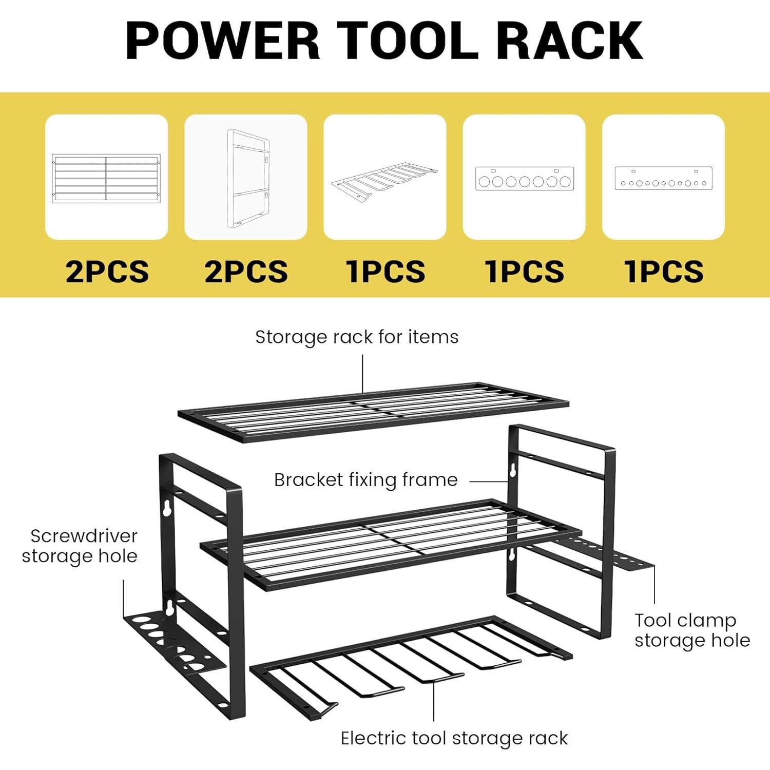 Estante Metálico de Pared HomeCurated 3 Niveles 81.65kg