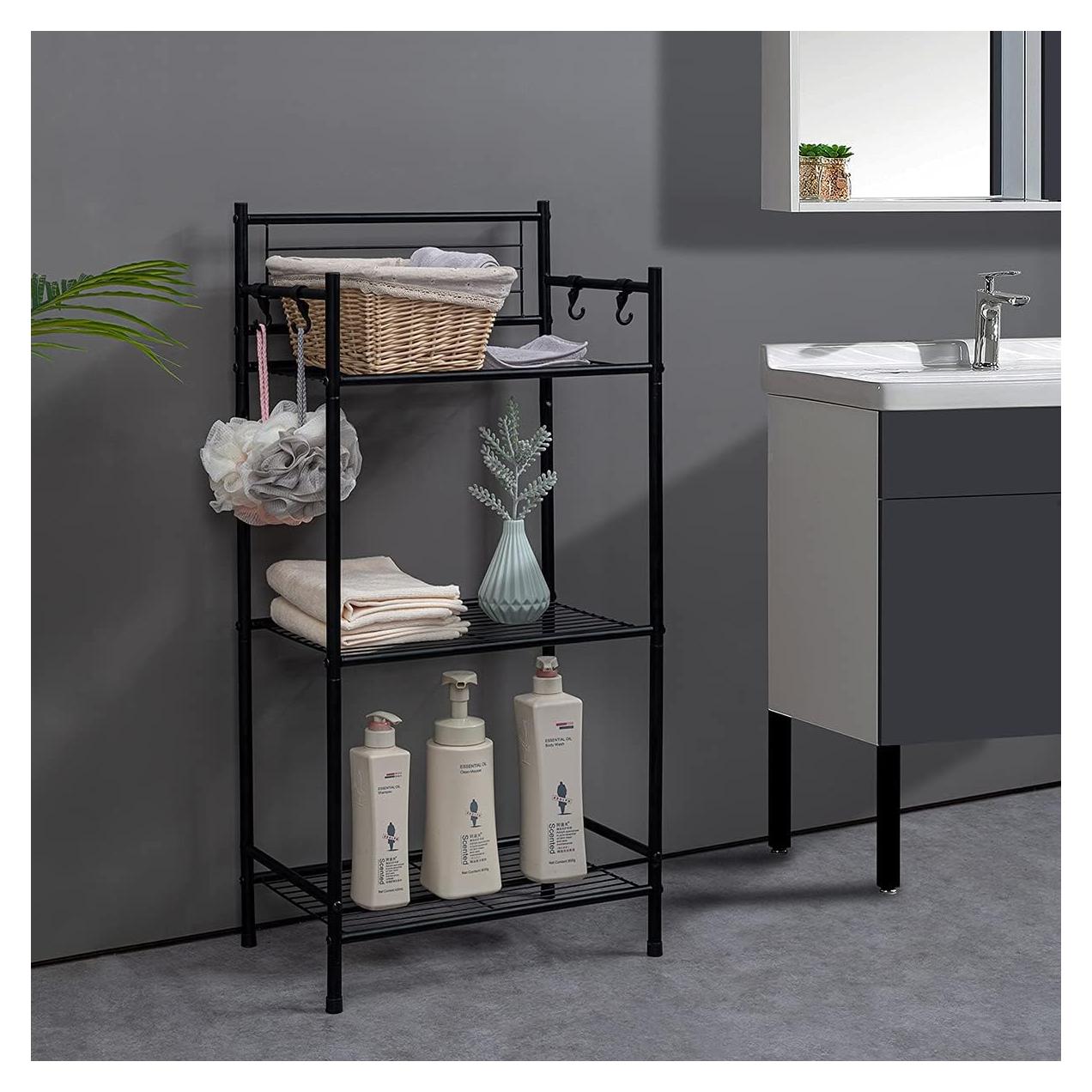 Estante de Almacenamiento 3 Niveles L&H UNICO Negro