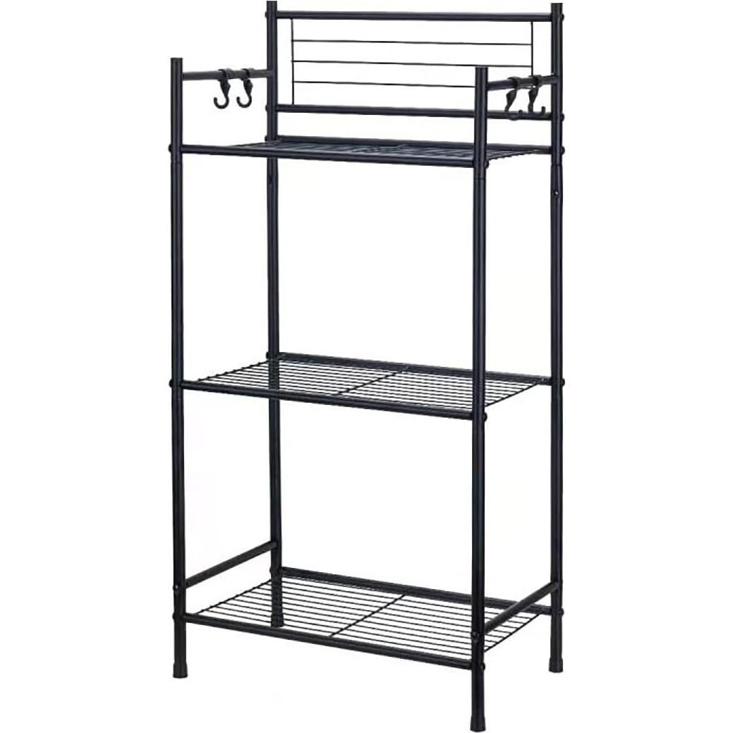 Estante de Almacenamiento 3 Niveles L&H UNICO Negro