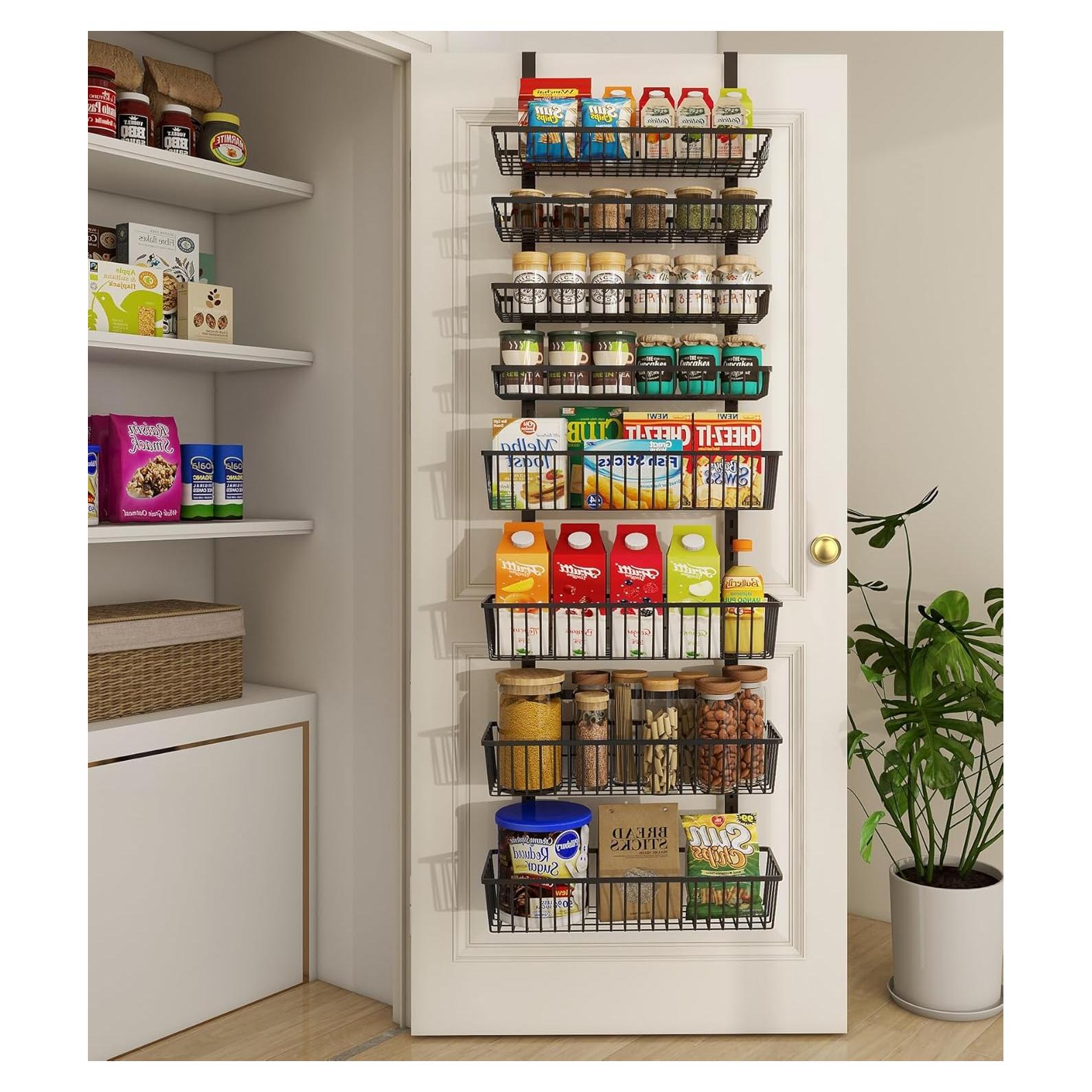 Organizador de despensa Mefirt 8 niveles colgante negro