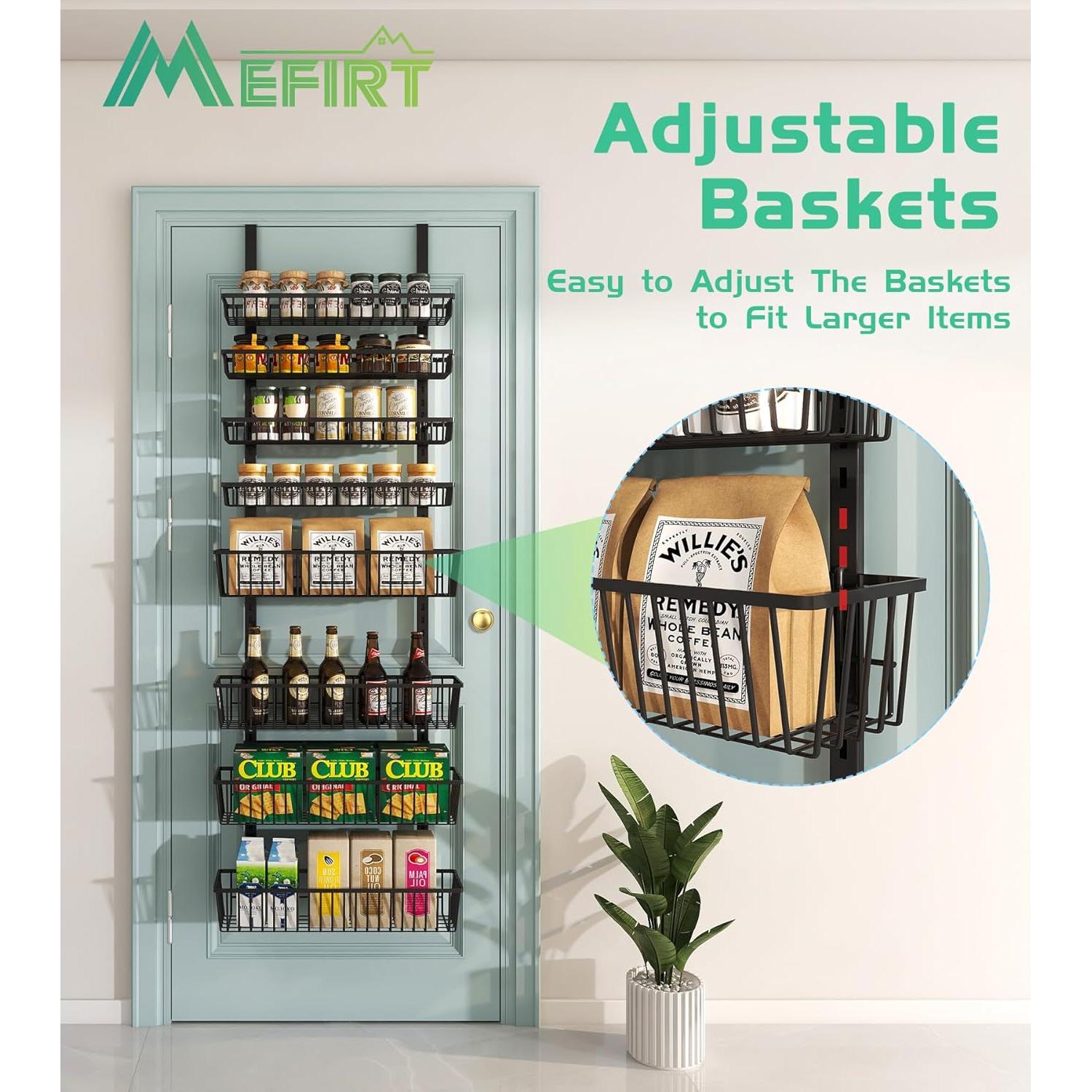 Organizador de despensa Mefirt 8 niveles colgante negro