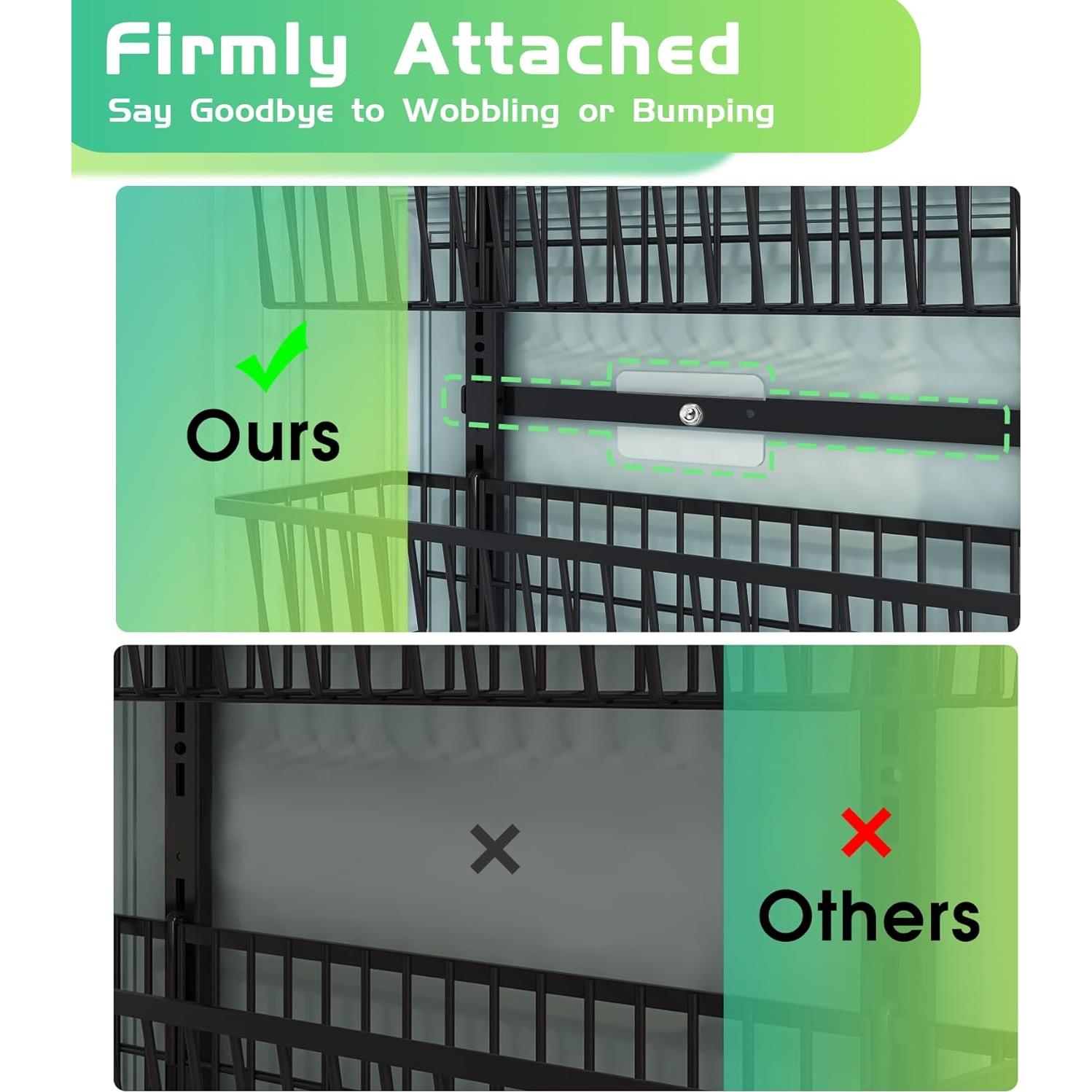 Organizador de despensa Mefirt 8 niveles colgante negro