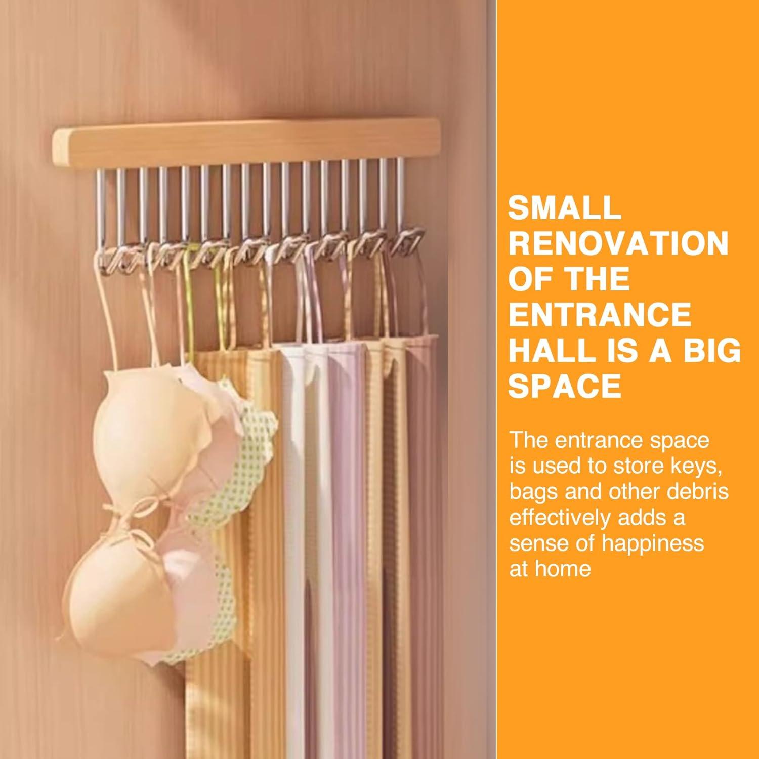 Pack 2 Perchas Extraíbles WANYISHUN con 8 Ganchos de Acero