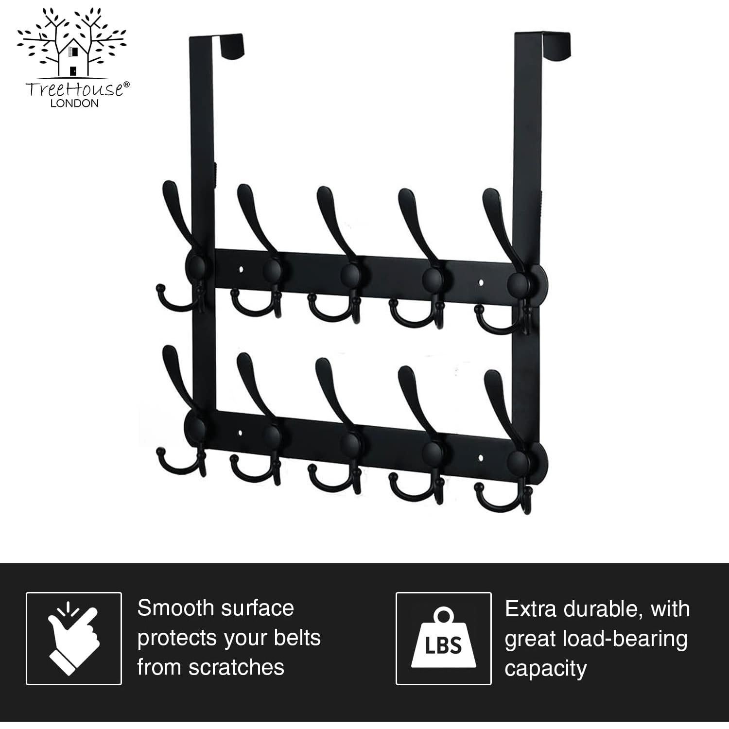 Perchero de Puerta TreeHouse London con 5 Ganchos de Metal