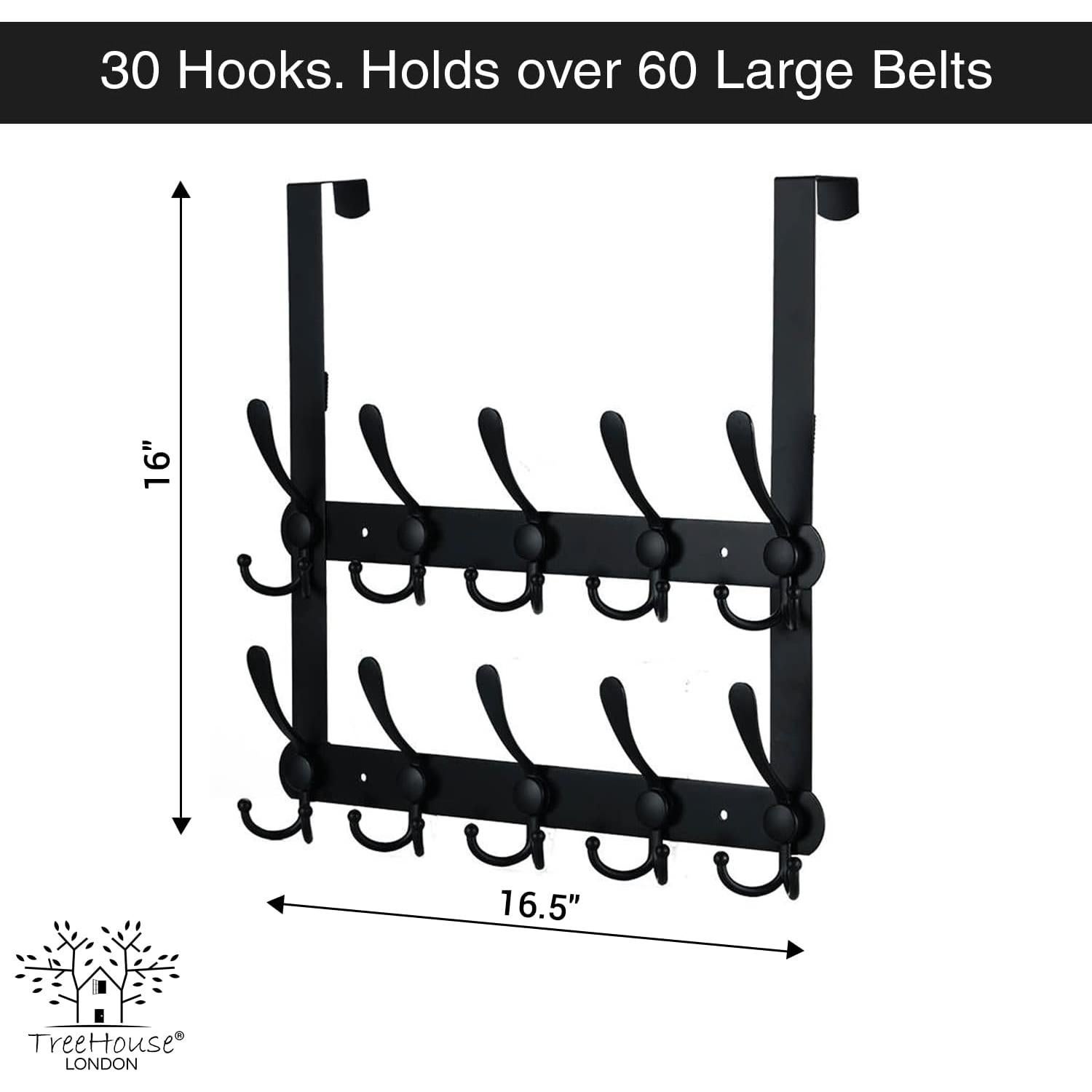 Perchero de Puerta TreeHouse London con 5 Ganchos de Metal