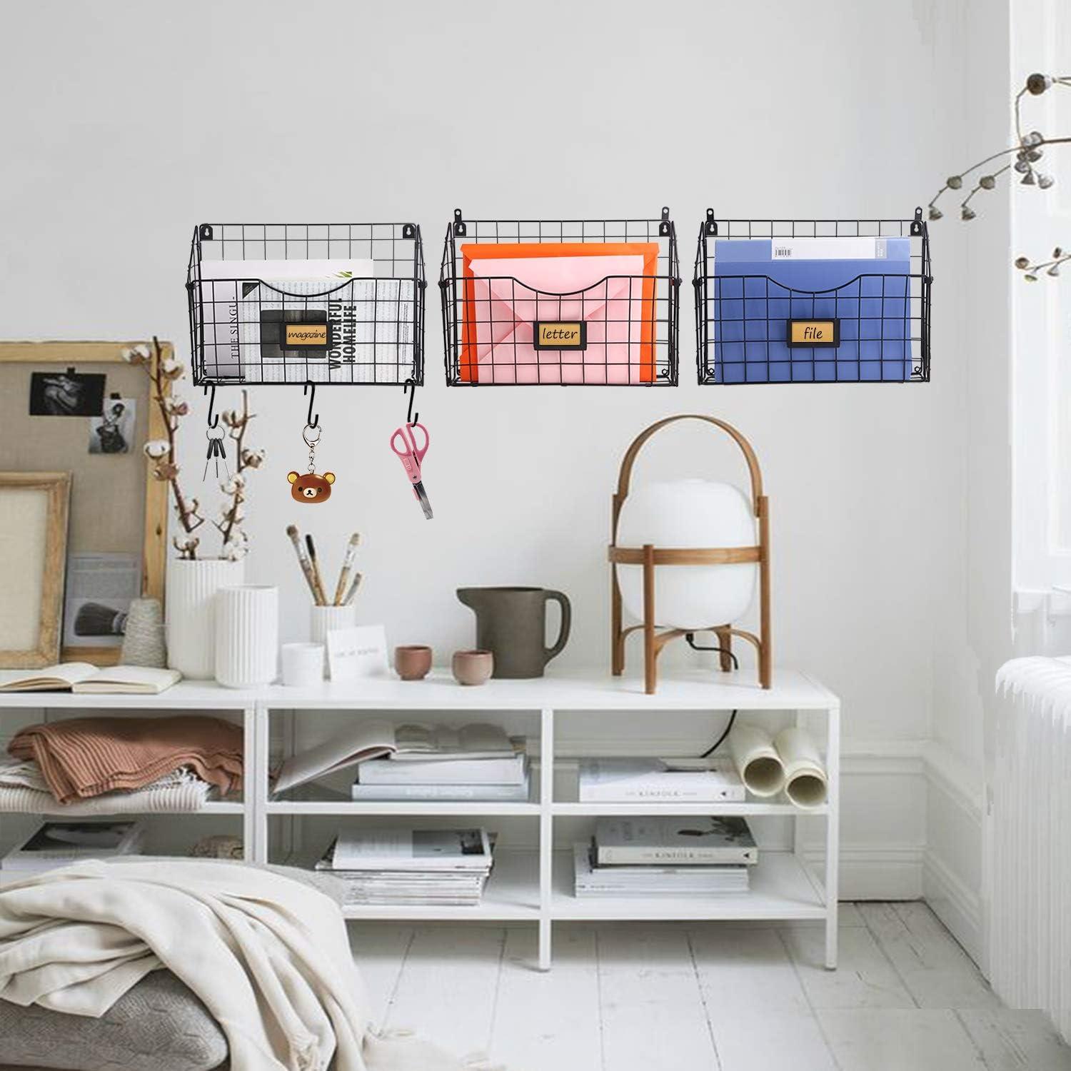 Soporte de Archivos Colgante X-cosrack 3 Niveles Metal Negro