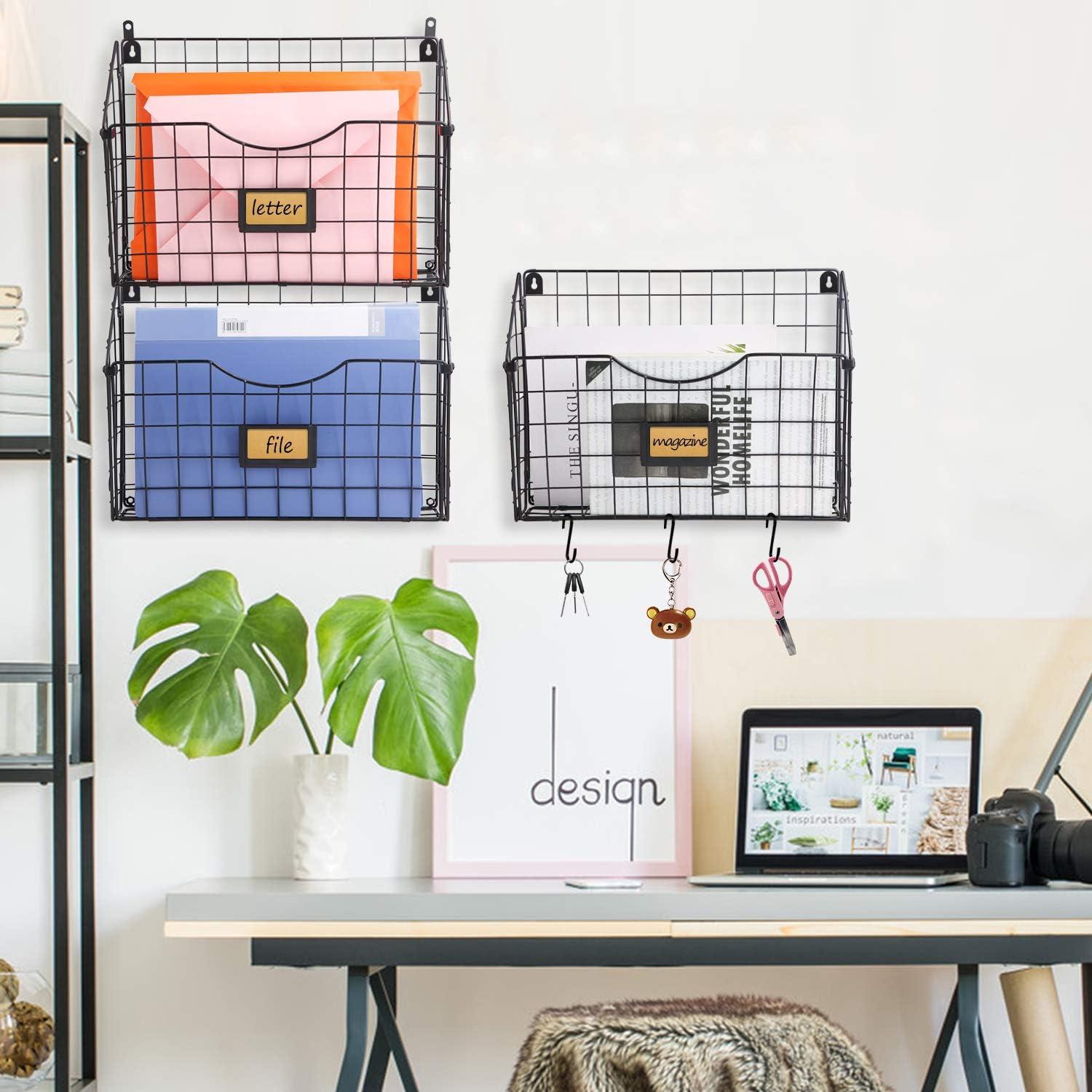 Soporte de Archivos Colgante X-cosrack 3 Niveles Metal Negro