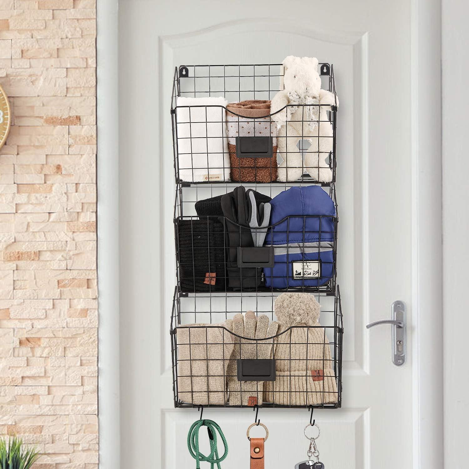 Soporte de Archivos Colgante X-cosrack 3 Niveles Metal Negro