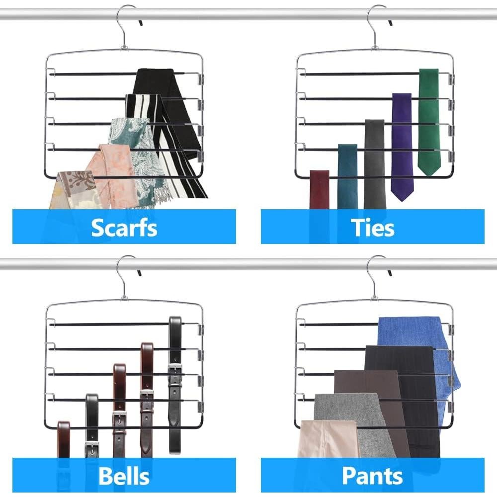 Perchas para Pantalones Feasteery 3 Piezas Antideslizantes