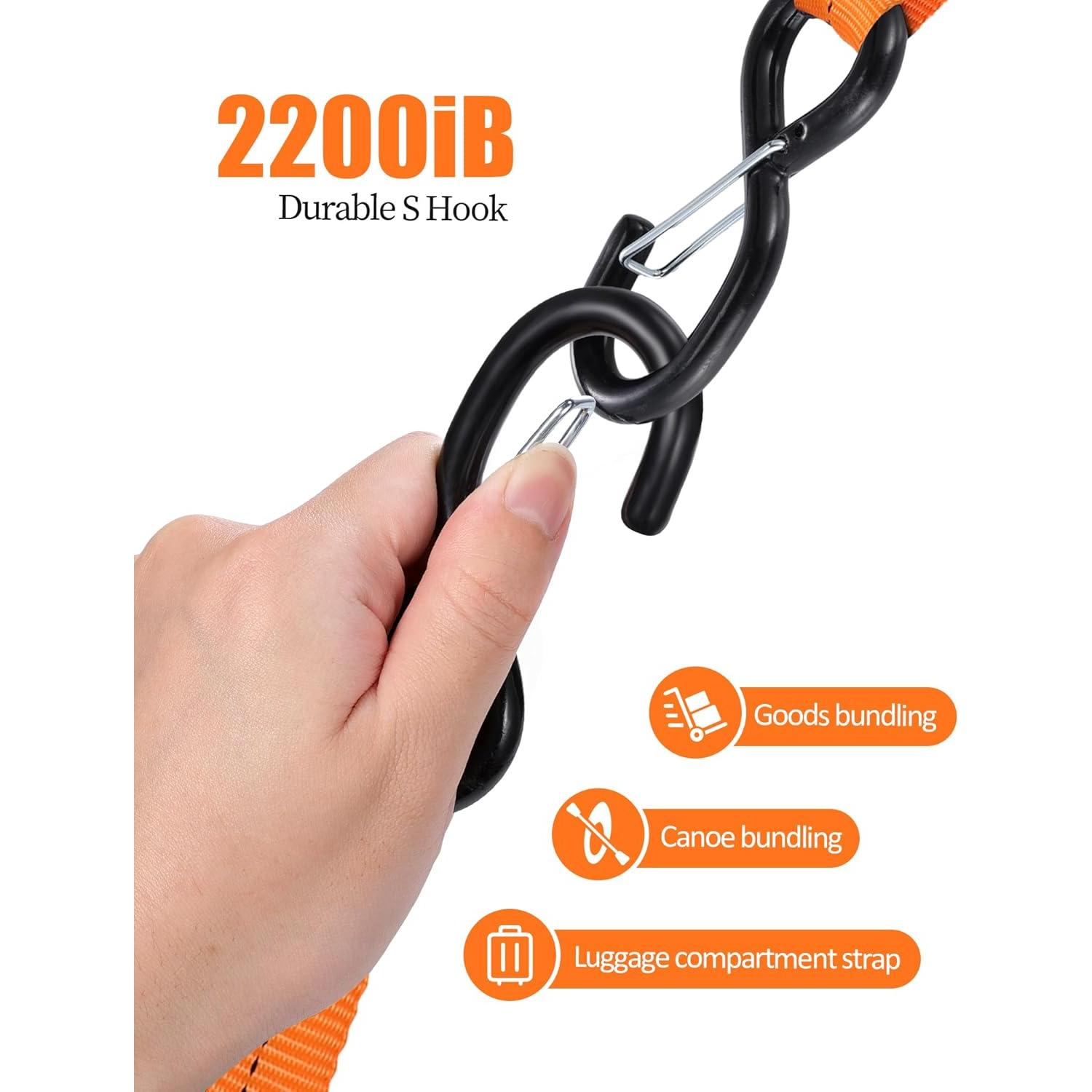 Correas de Sujeción Moroinriz 1" x 2.5M Naranja - Paquete de 2