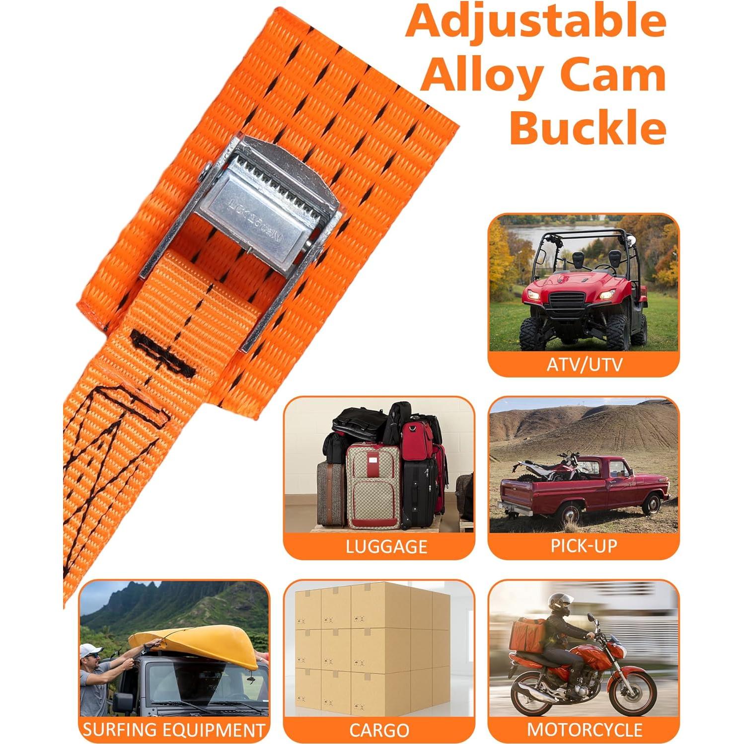 Correas de Sujeción Moroinriz 1" x 2.5M Naranja - Paquete de 2