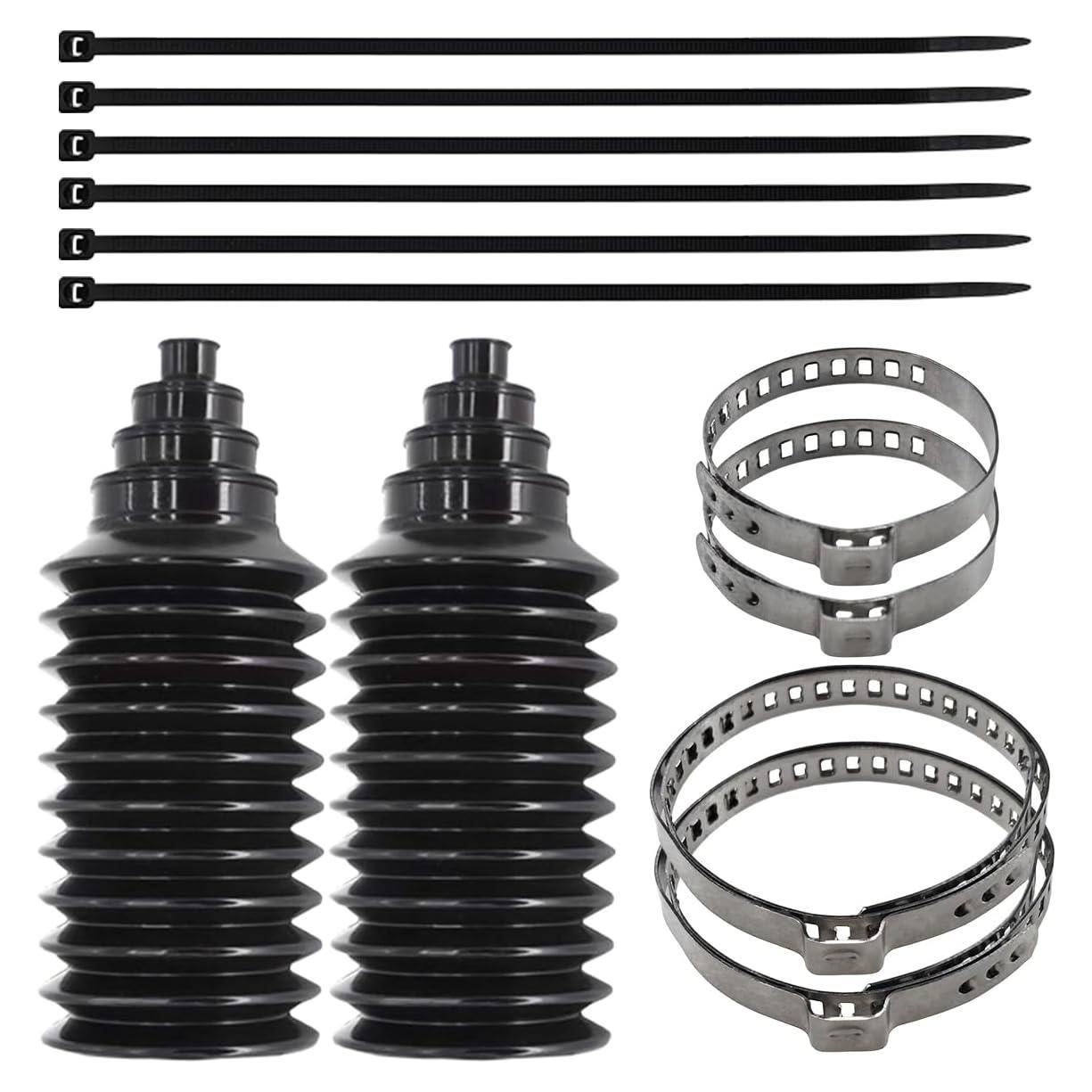 Kit de Botas de Silicona LHDOS para Varilla de Dirección - Negro