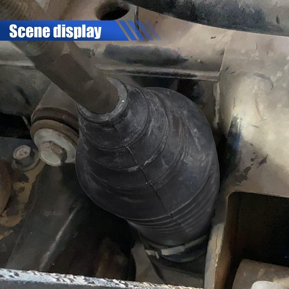 Kit de Botas de Silicona LHDOS para Varilla de Dirección - Negro