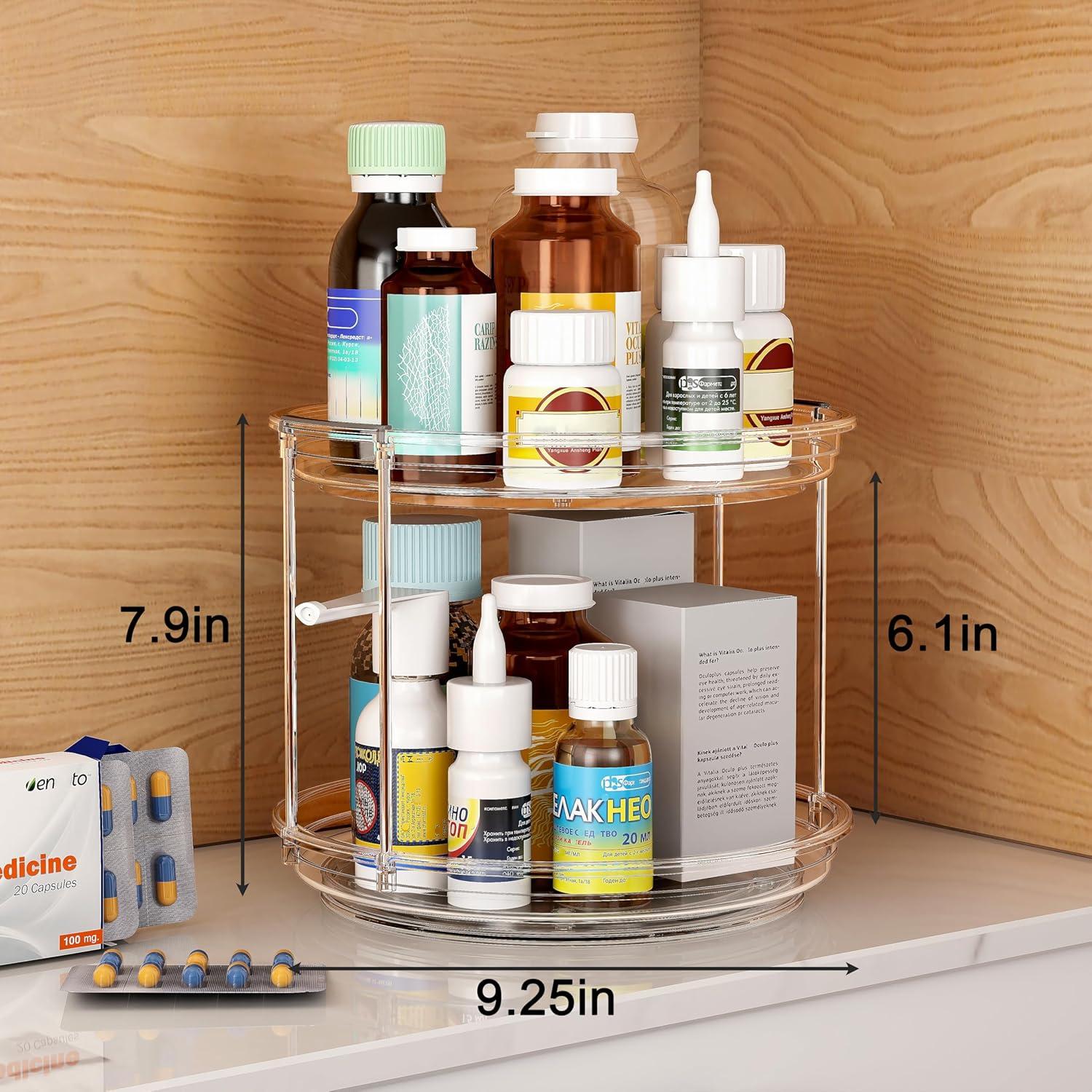 Organizador Giratorio Lazy Susan Pantasia 23.5 cm Doble Nivel