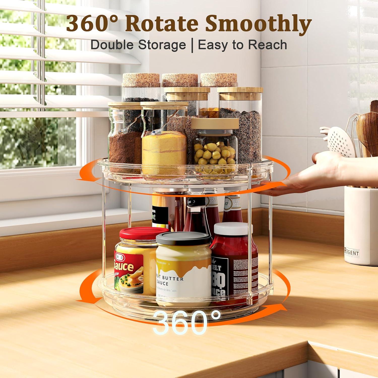 Organizador Giratorio Lazy Susan Pantasia 23.5 cm Doble Nivel