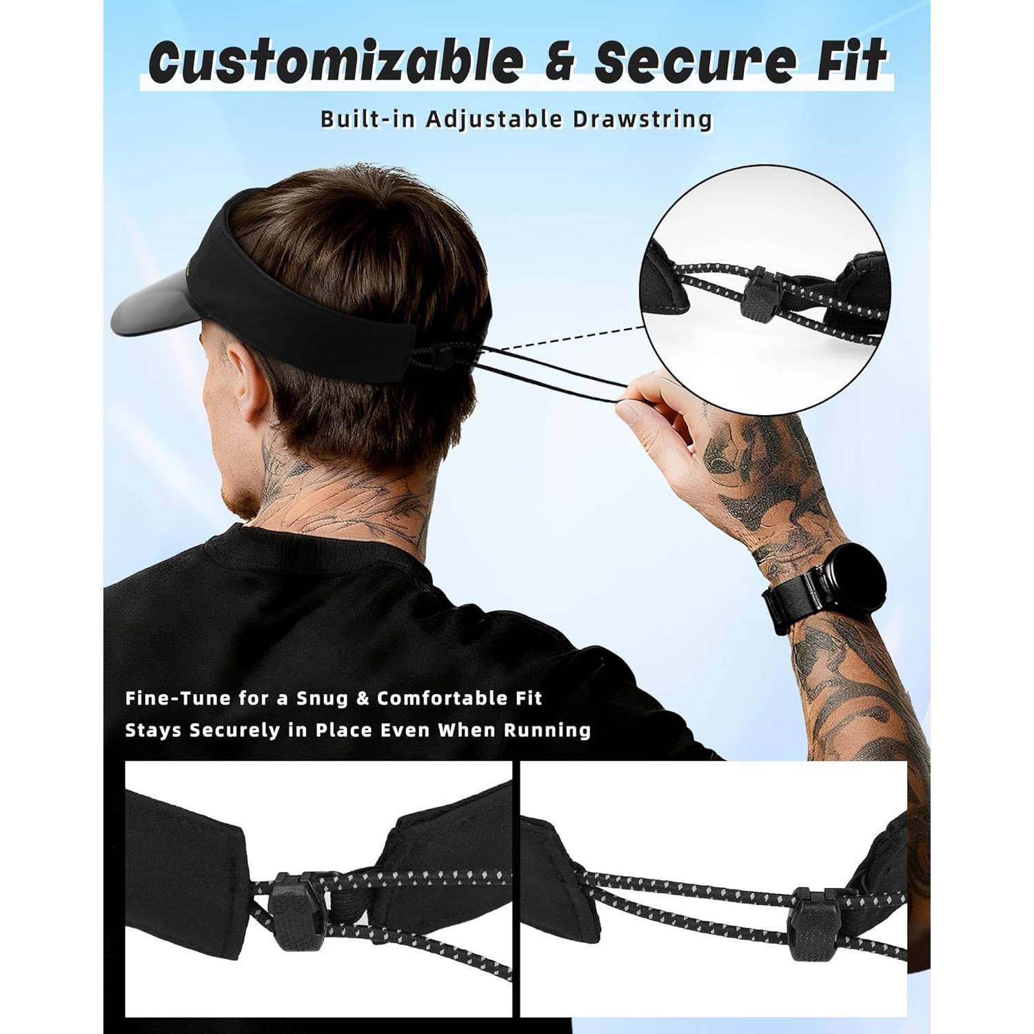 Gorra Visera Solar OnWander para Mujeres - Protección UV, Ajustable