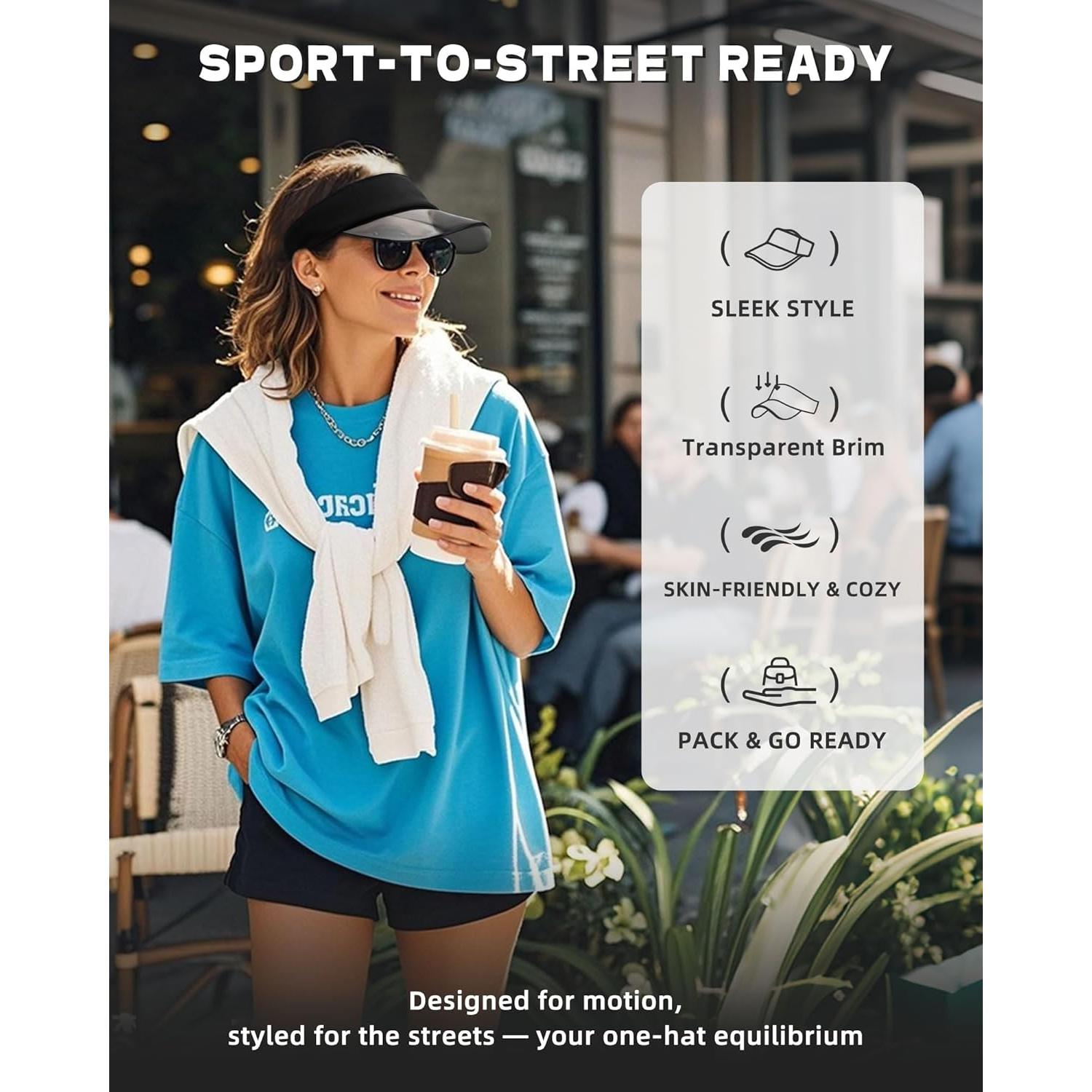 Gorra Visera Solar OnWander para Mujeres - Protección UV, Ajustable